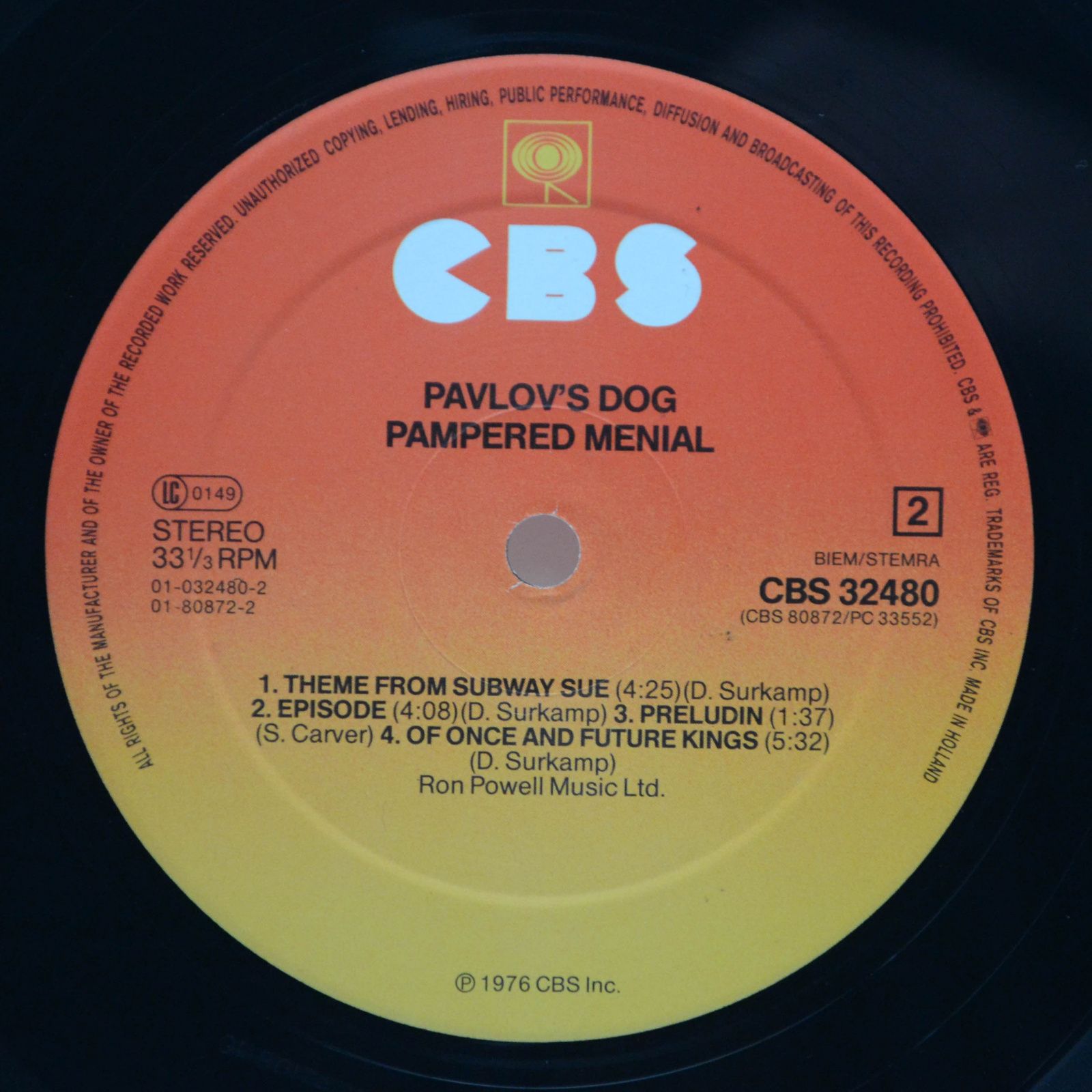 Pavlov's Dog — Pampered Menial, 1975