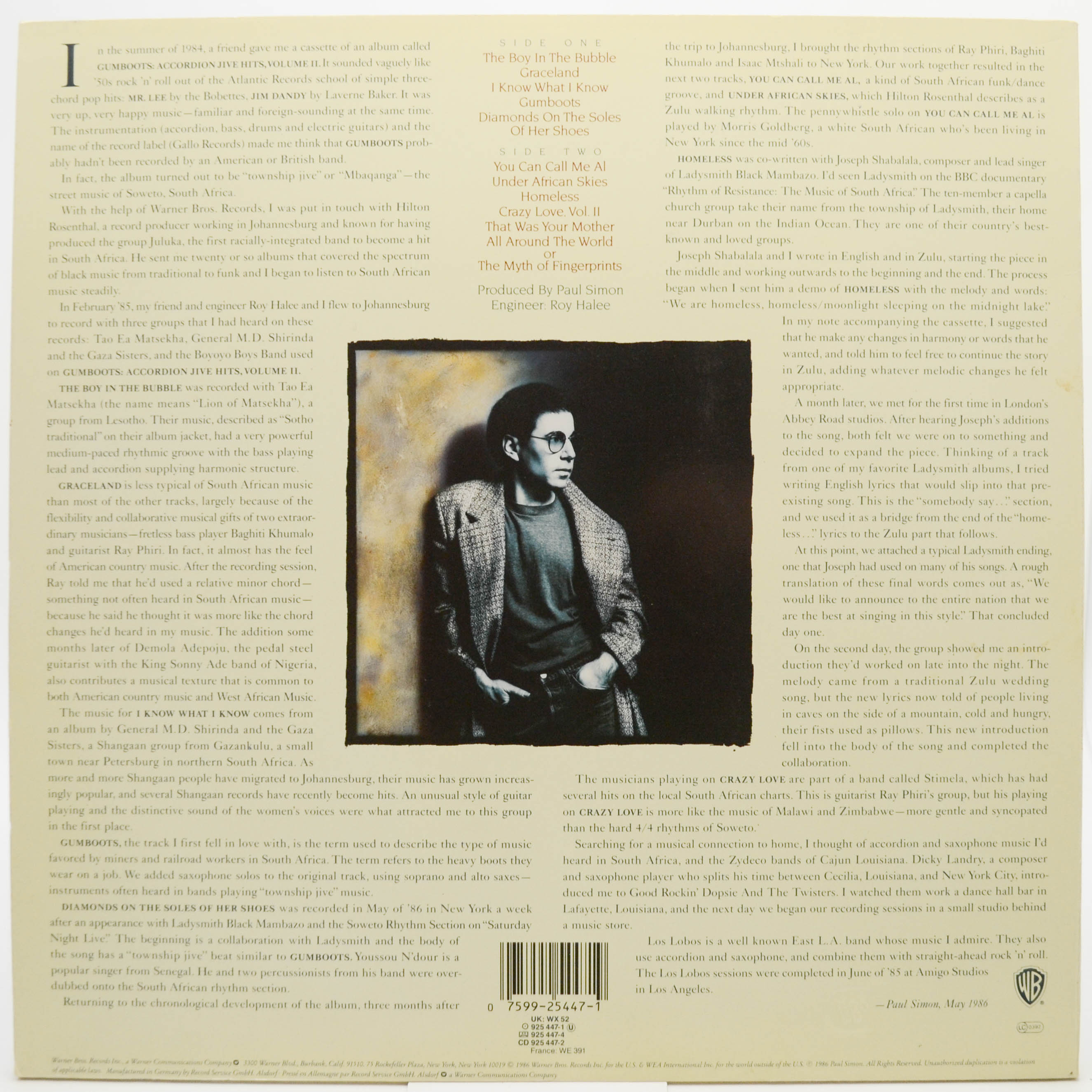 Paul Simon — Graceland, 1986