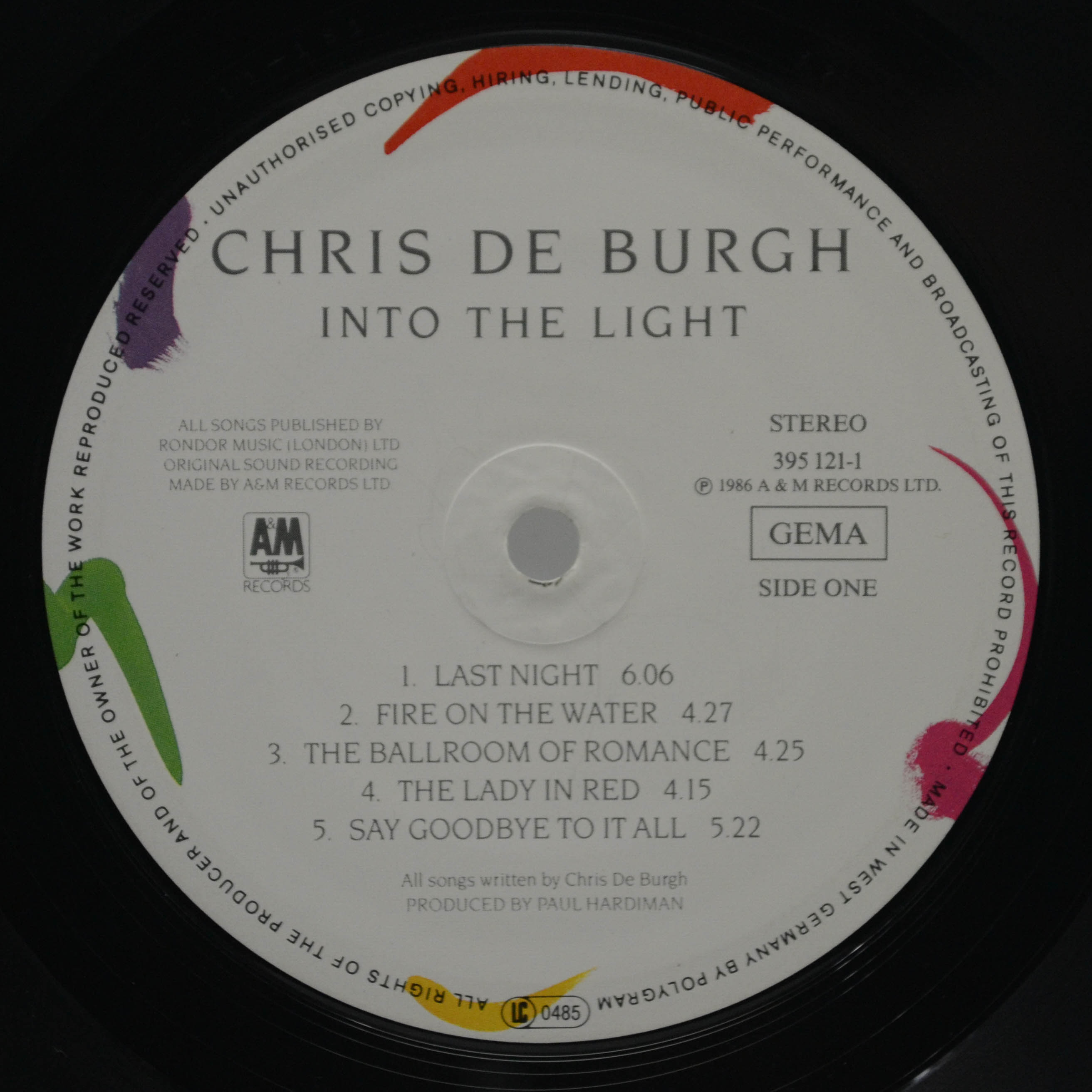 Chris de Burgh — Into The Light, 1986