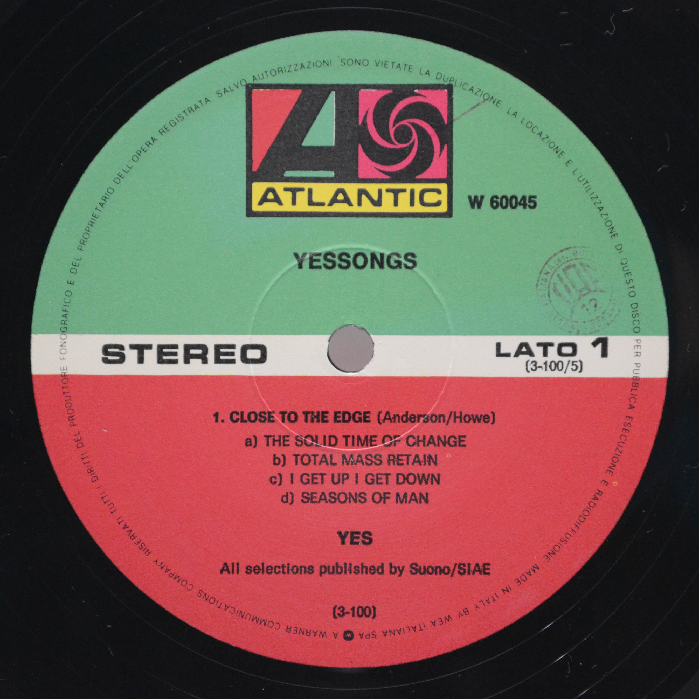 Yes — Yessongs (3LP), 1973