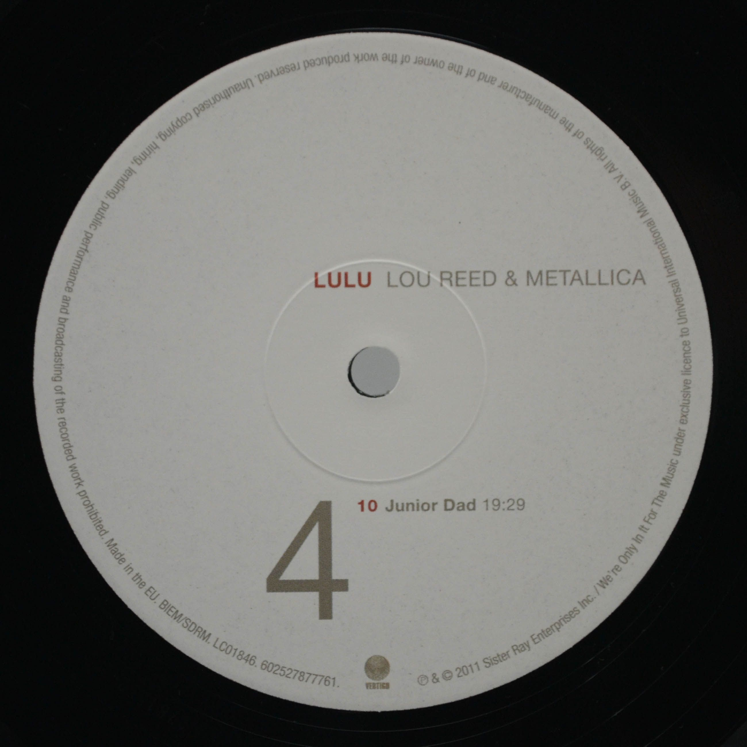 Lou Reed & Metallica — Lulu (2LP), 2011