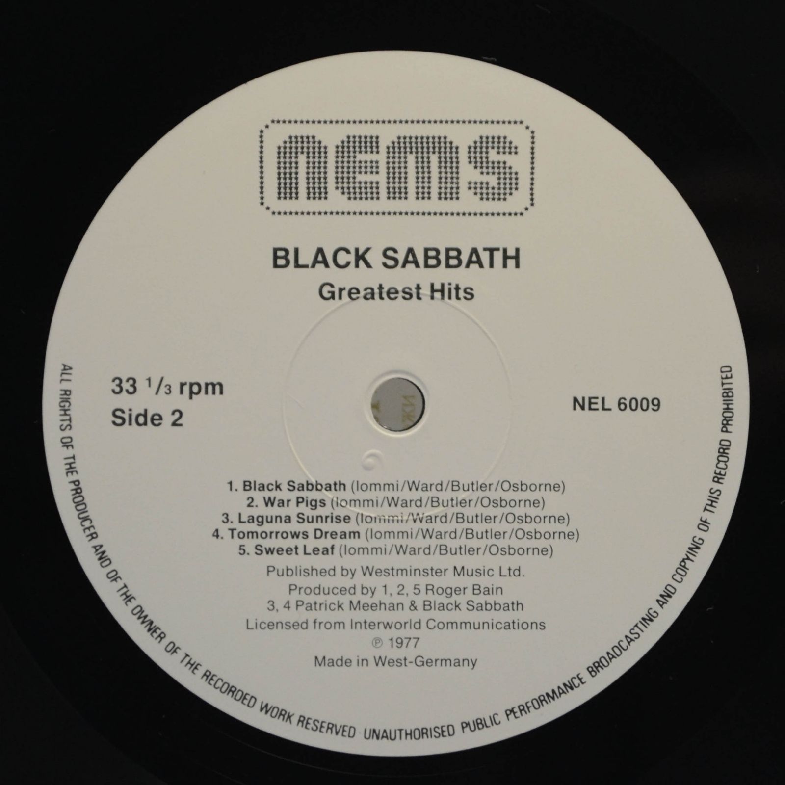 Black Sabbath — Greatest Hits, 1977