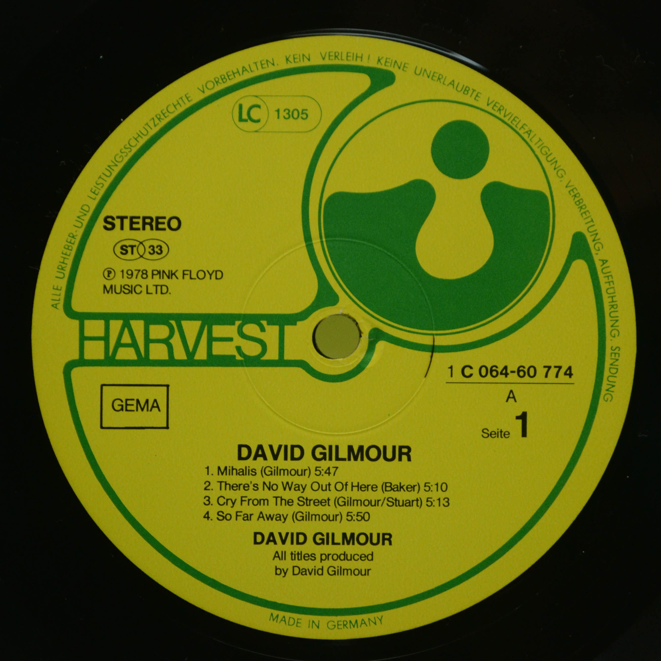 David Gilmour — David Gilmour, 1978