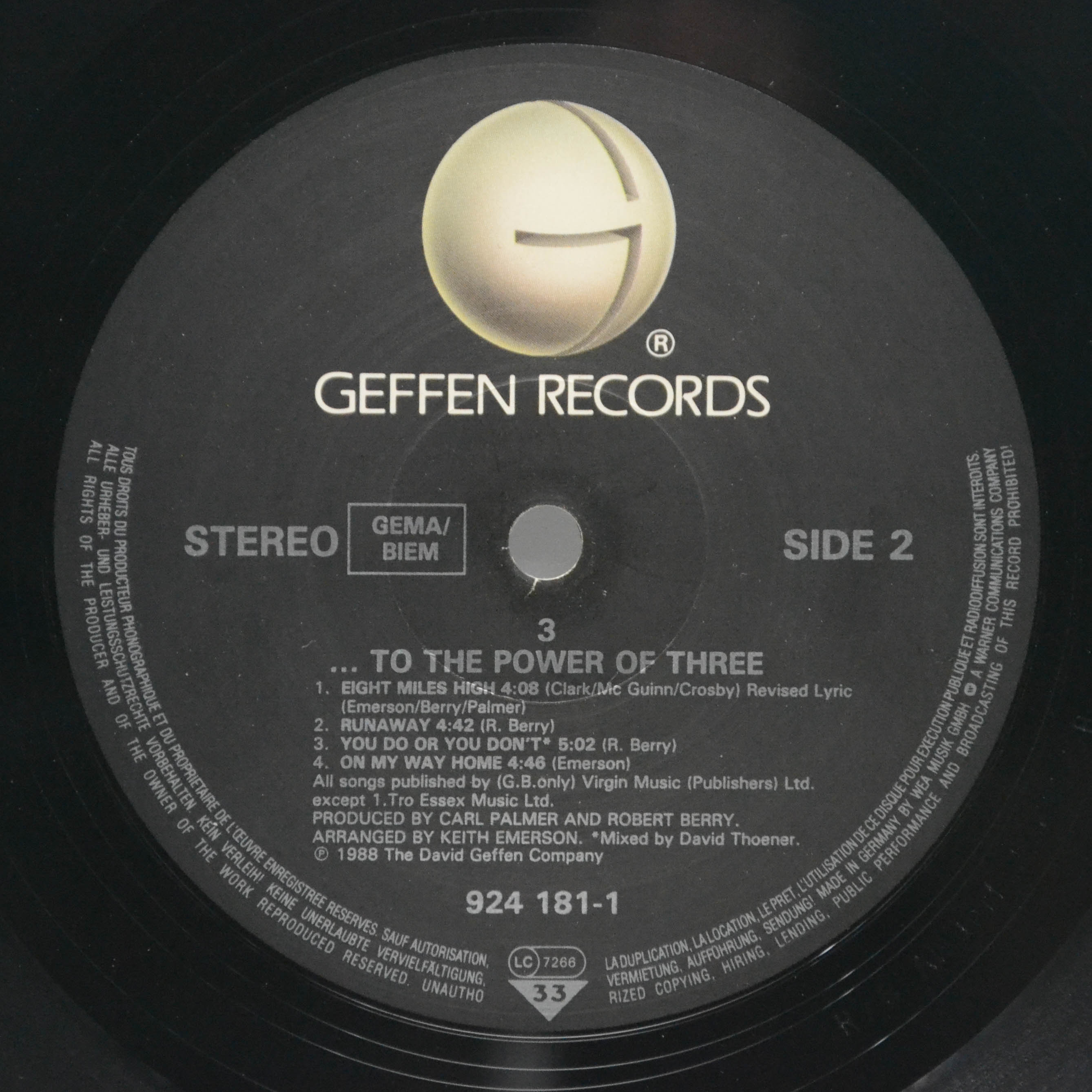 3 — … To The Power Of Three, 1988