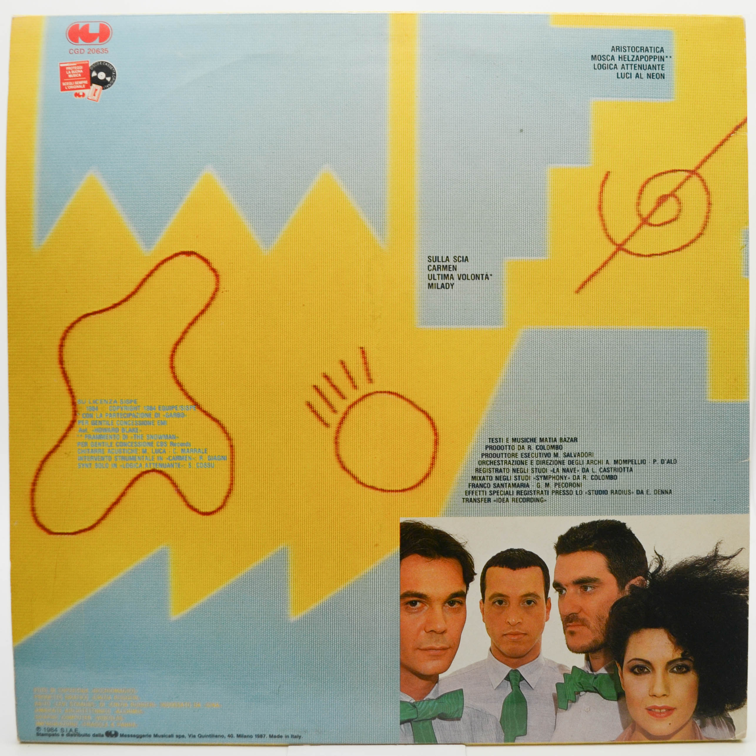 Matia Bazar — Aristocratica (Italy), 1984