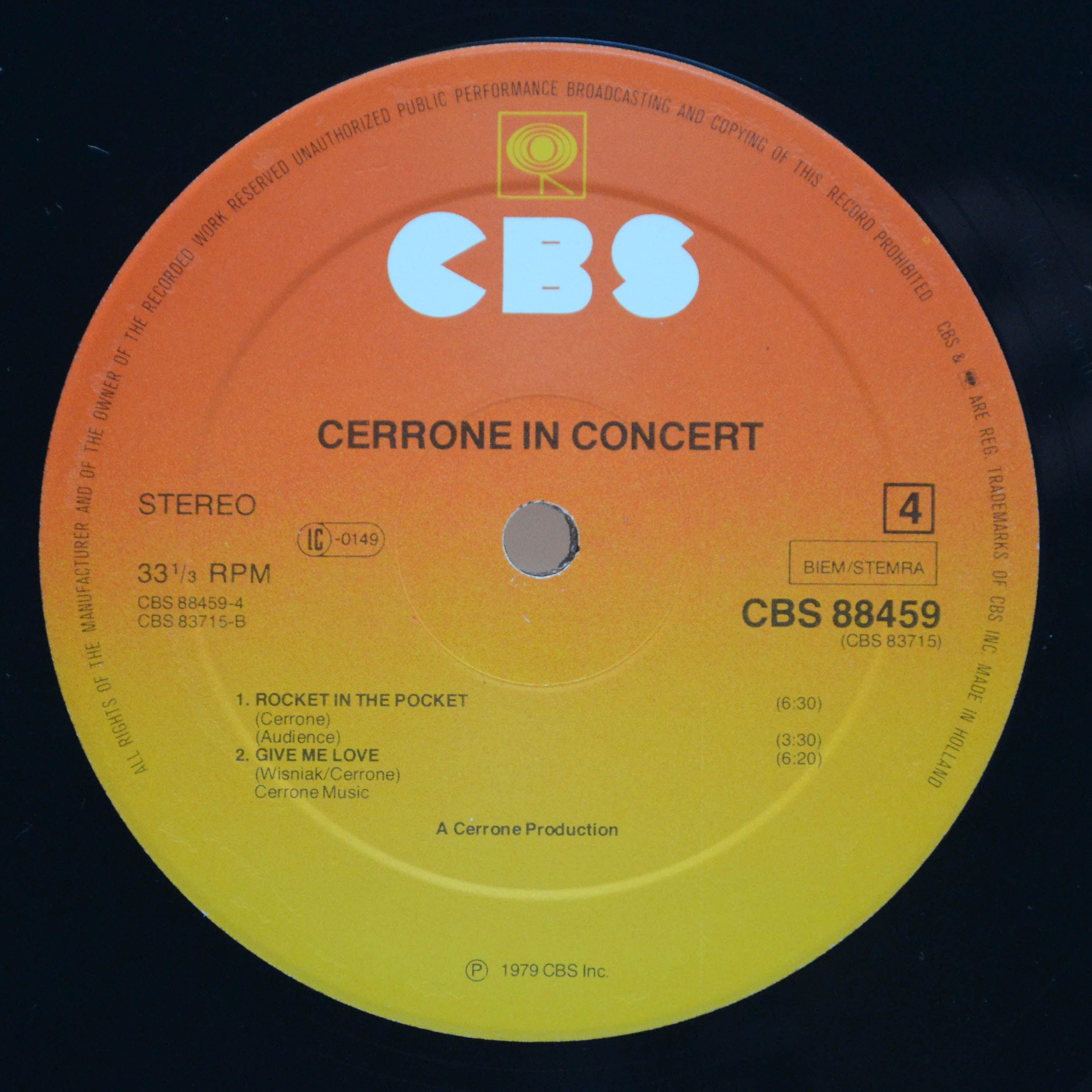 Cerrone — In Concert (2LP), 1979