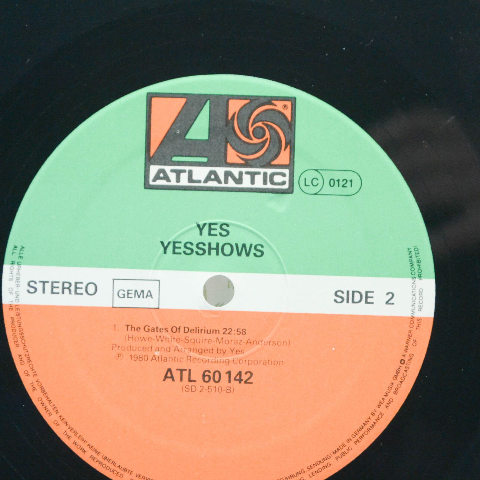 Yes — Yesshows (2LP), 1980