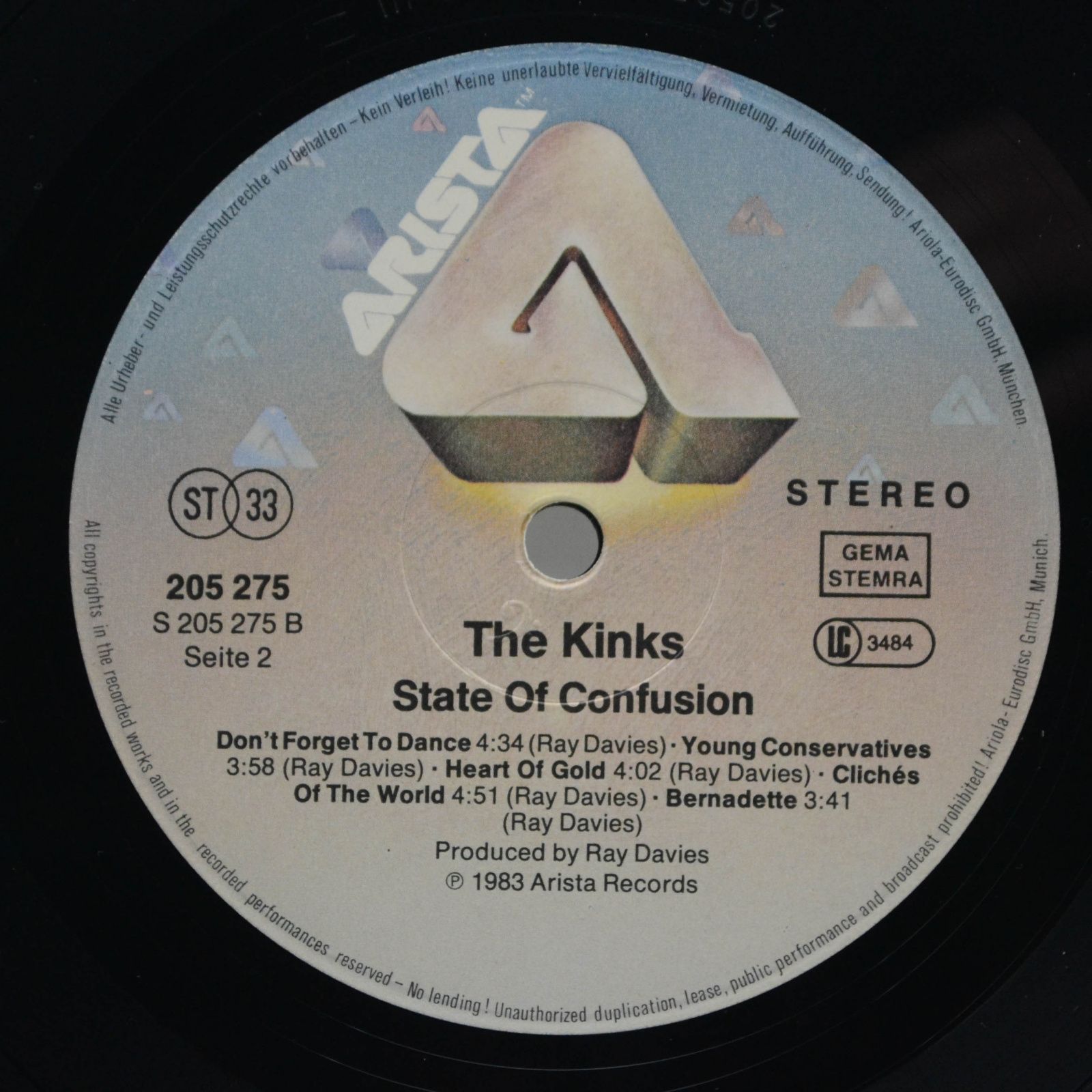 Kinks — State Of Confusion, 1983