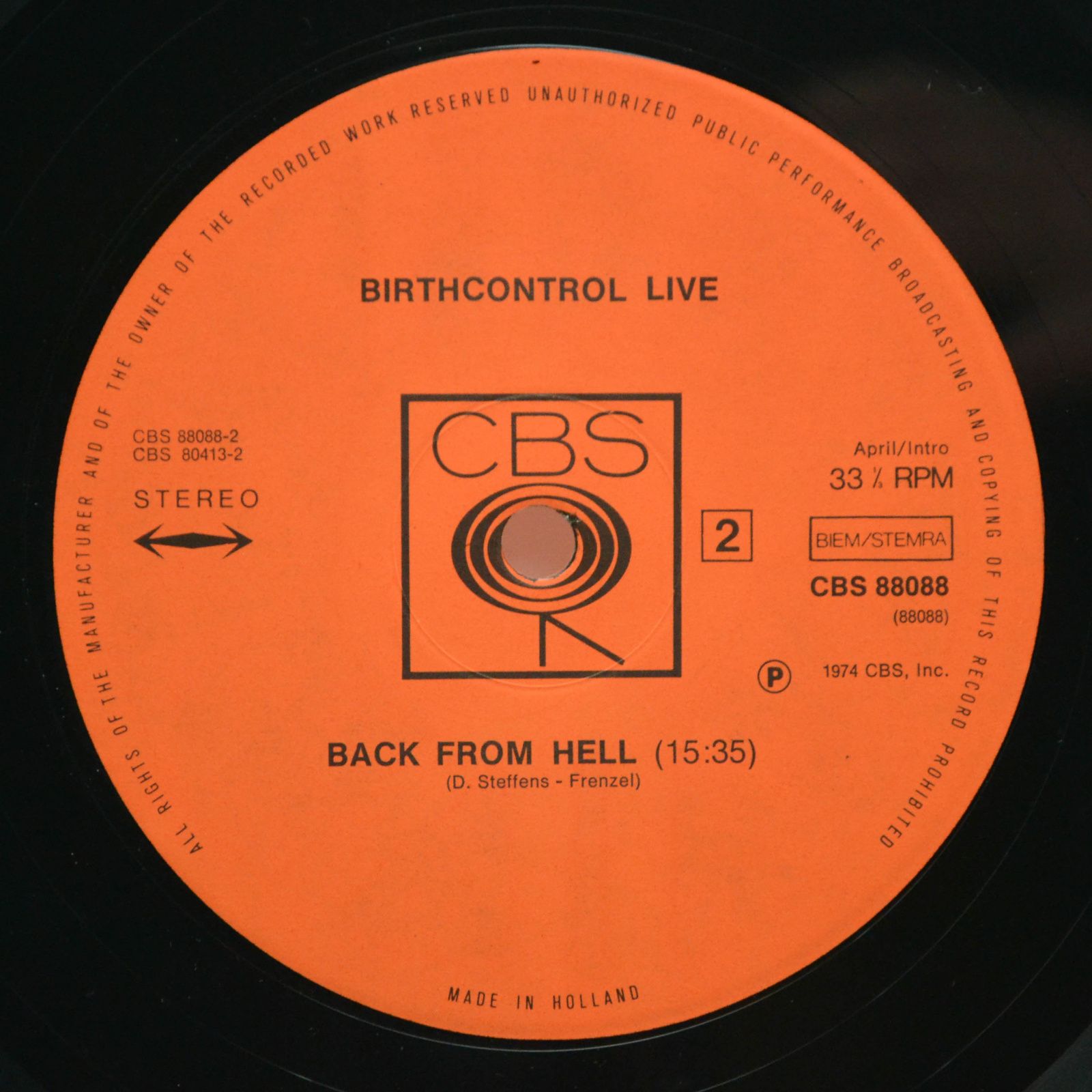 Birth Control — Birthcontrol Live (2LP), 1974