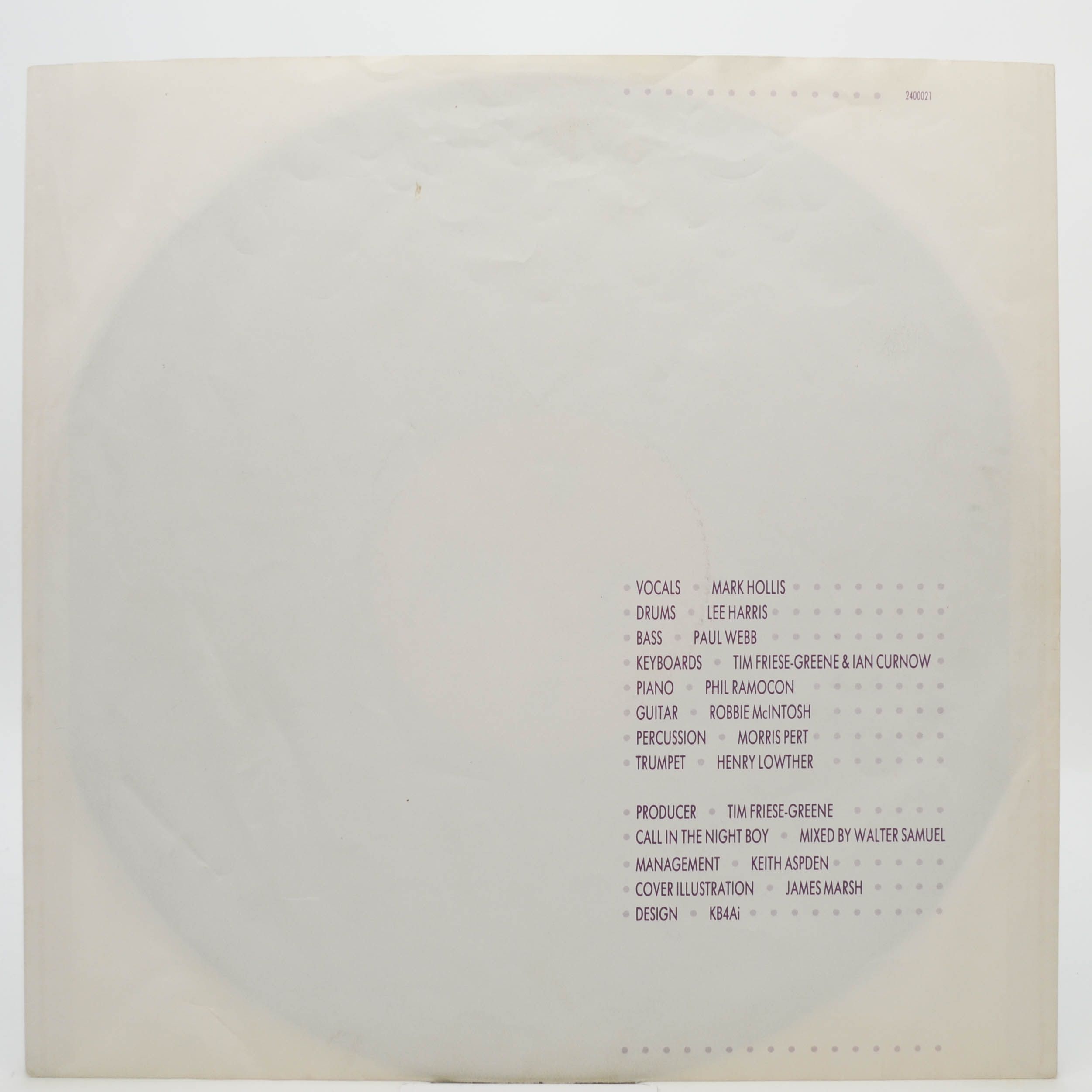 Talk Talk — It's My Life, 1984