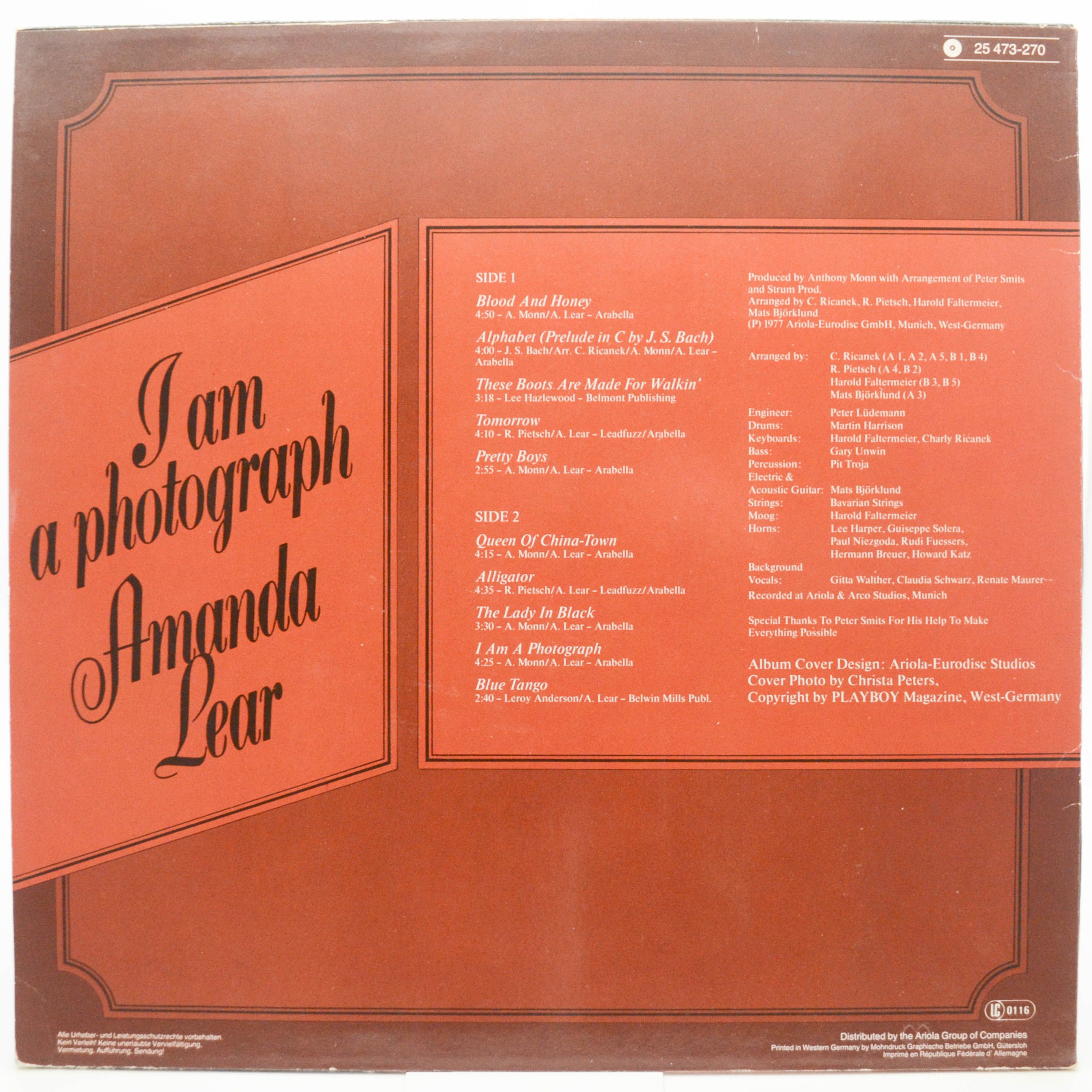 Amanda Lear — I Am A Photograph, 1977