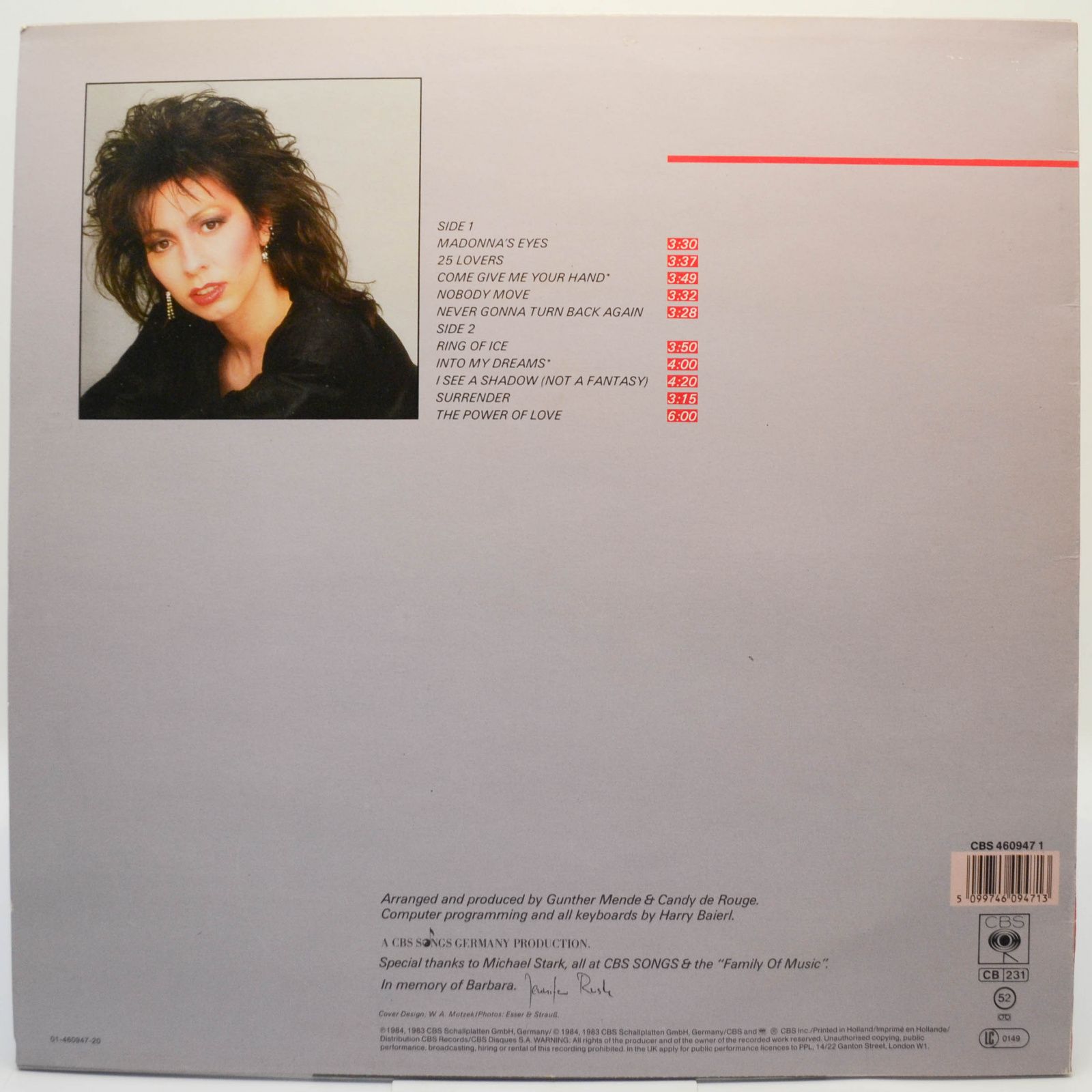 Jennifer Rush — Jennifer Rush (International Version), 1984