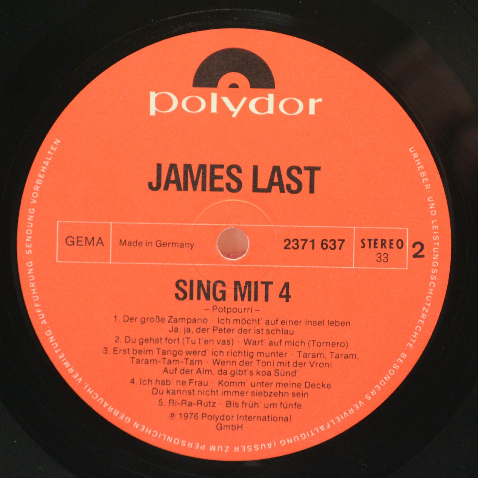 James Last — Sing Mit 4, 1976