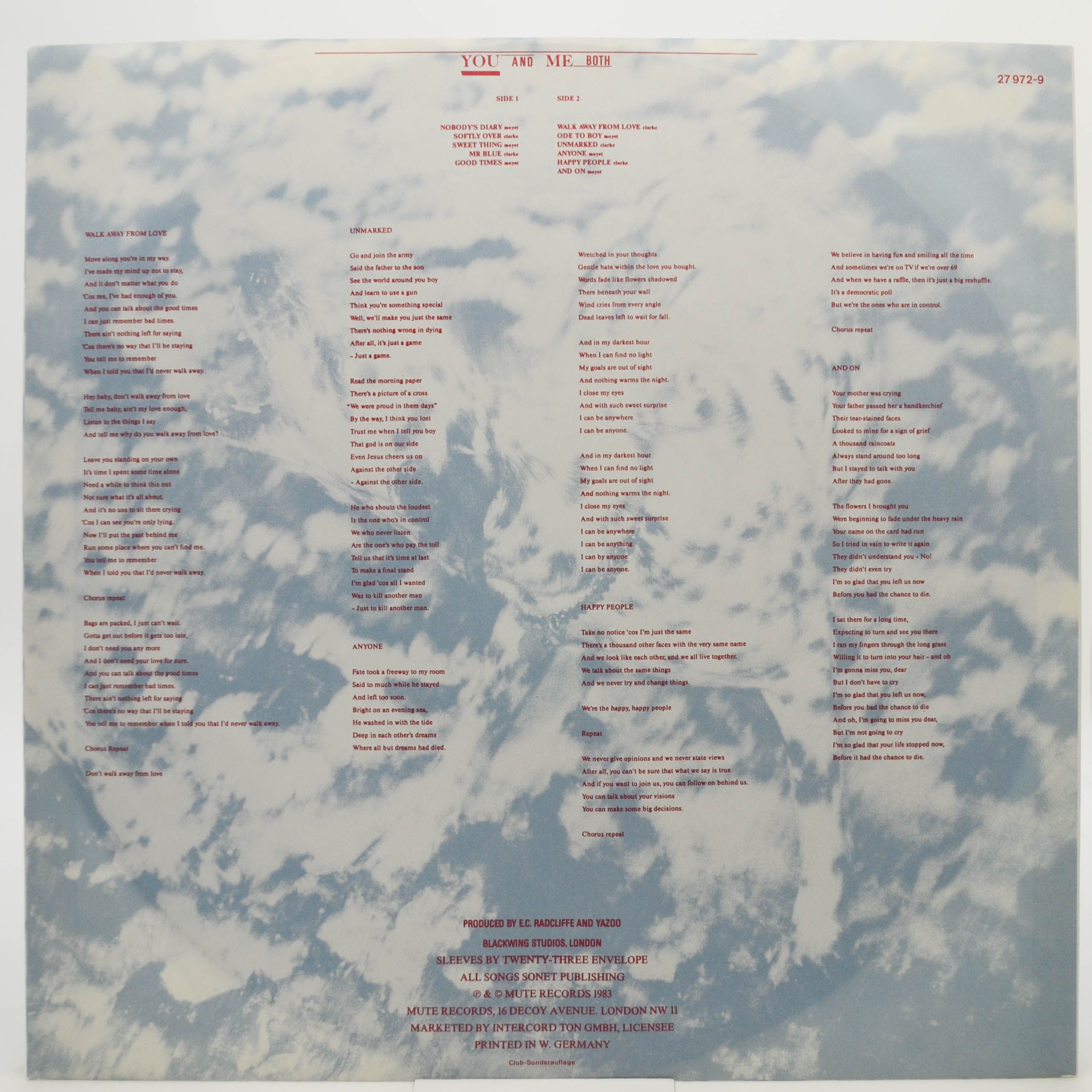 Yazoo — You And Me Both, 1983