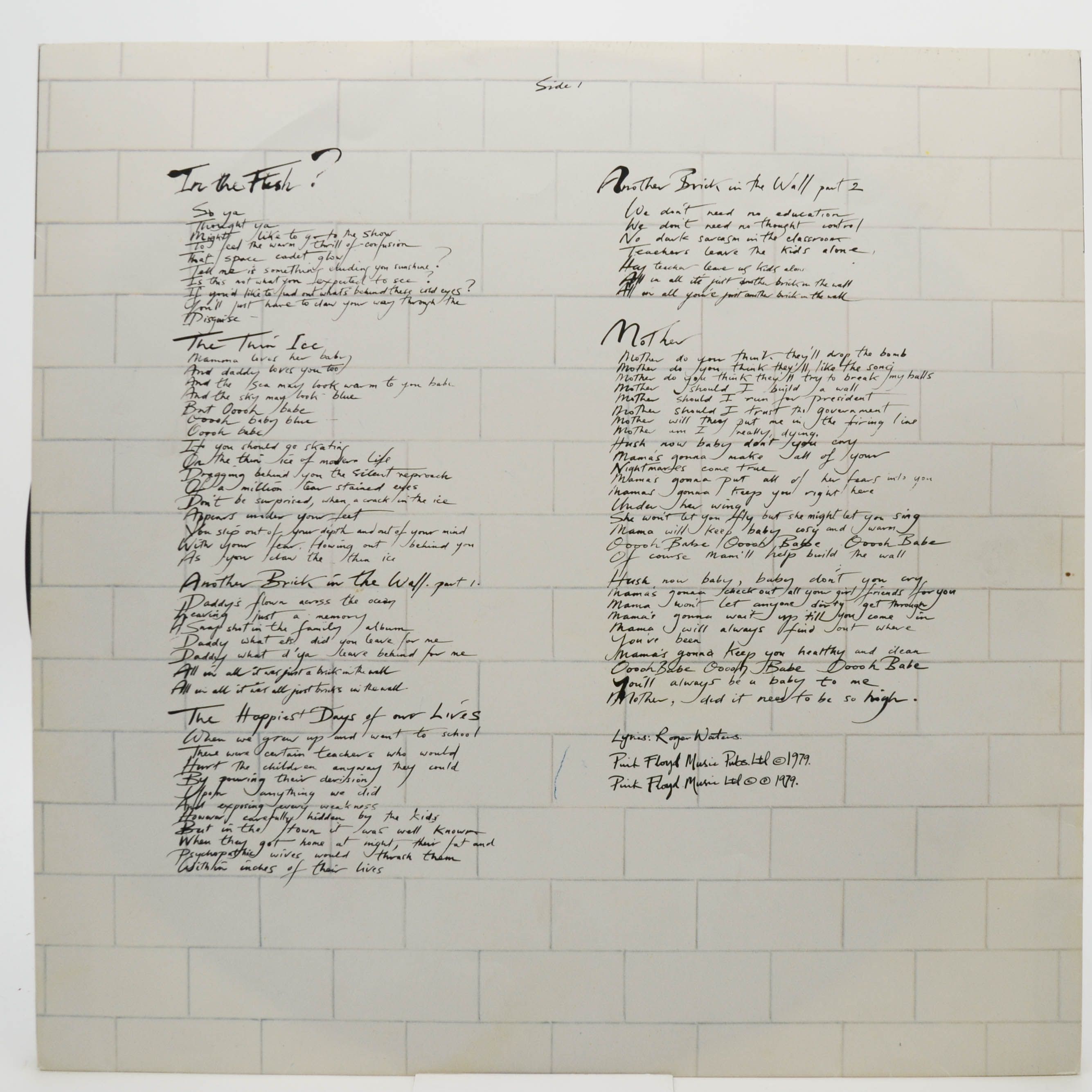 Pink Floyd — The Wall (2LP, UK), 1979