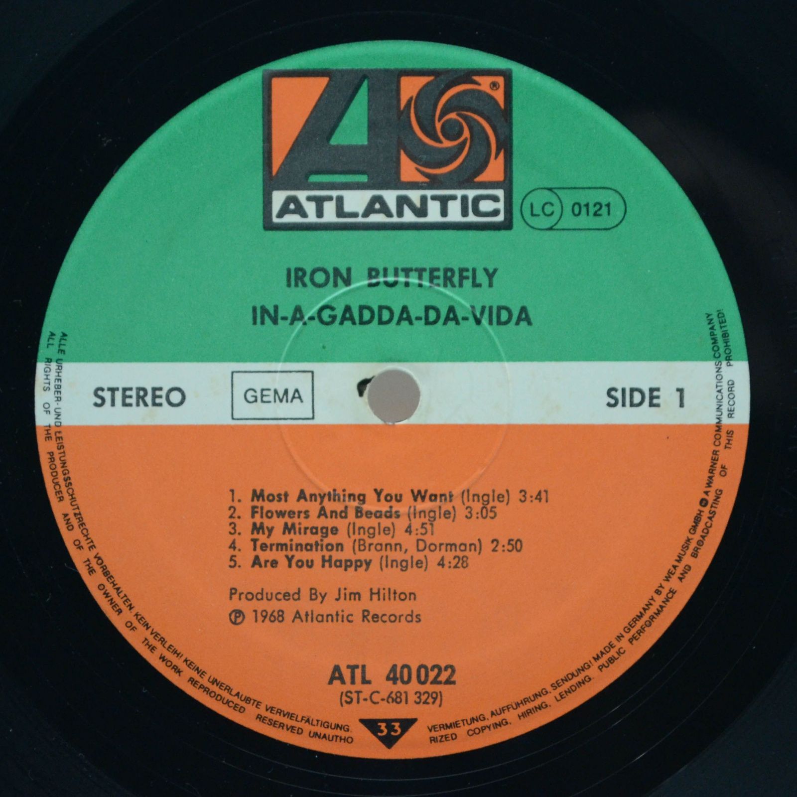 Iron Butterfly — In-A-Gadda-Da-Vida, 1968