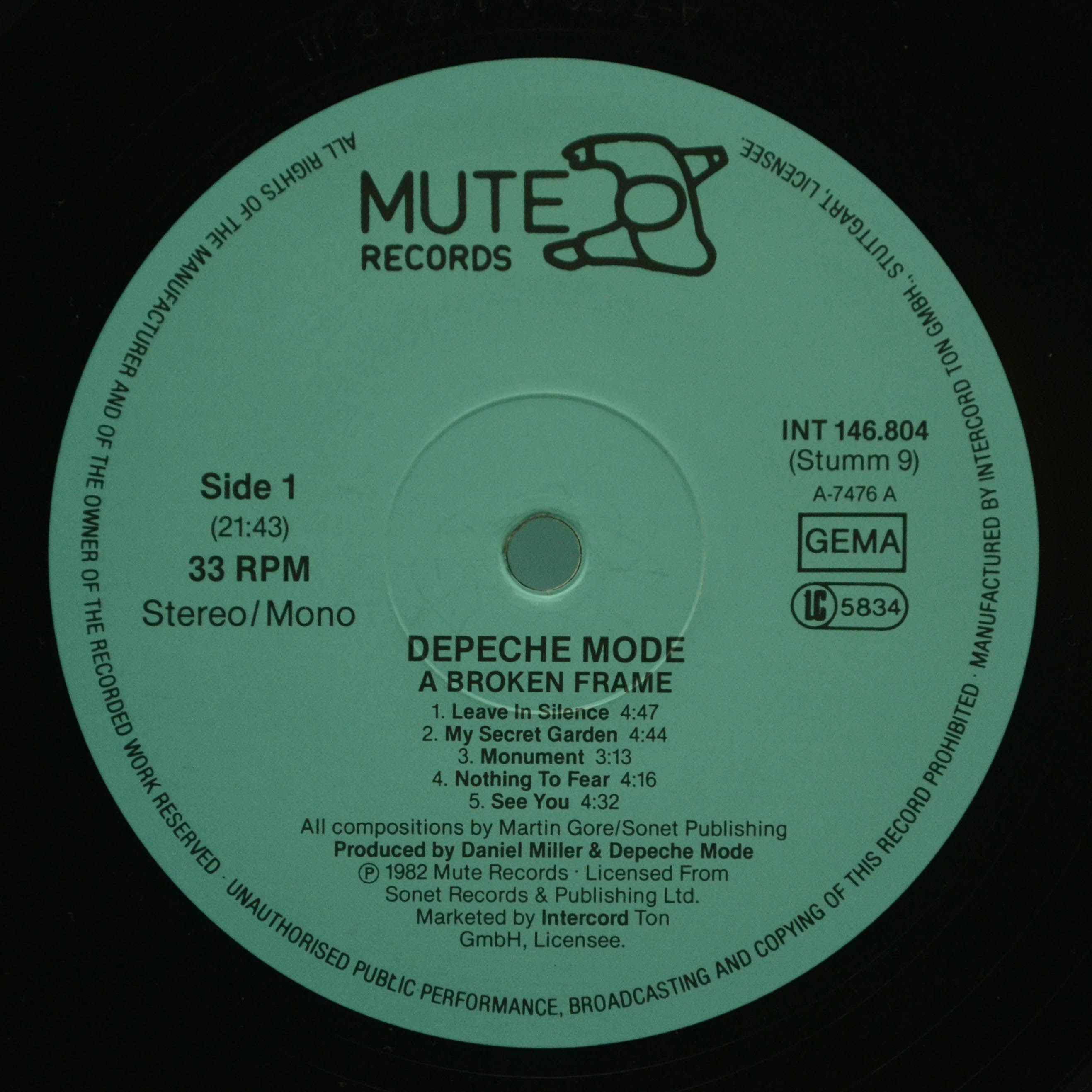 Depeche Mode — A Broken Frame, 1982