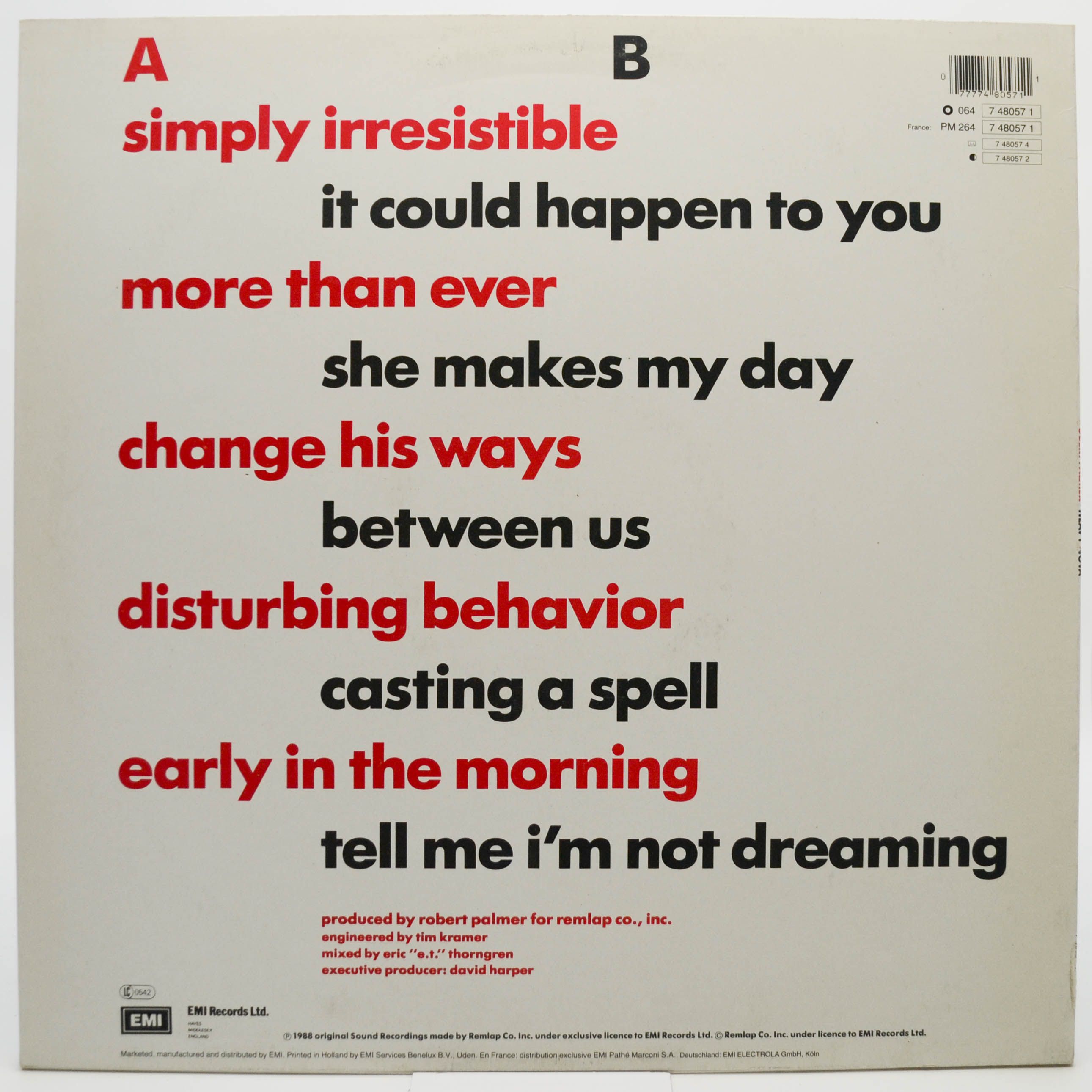 Robert Palmer — Heavy Nova, 1988