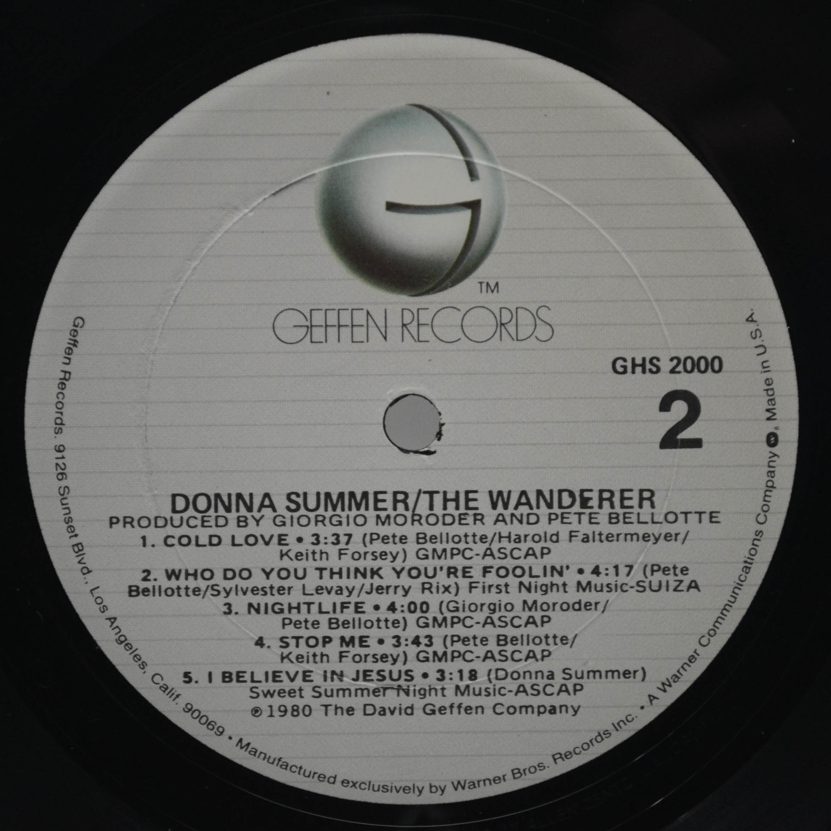 Donna Summer — The Wanderer (1-st, USA), 1980