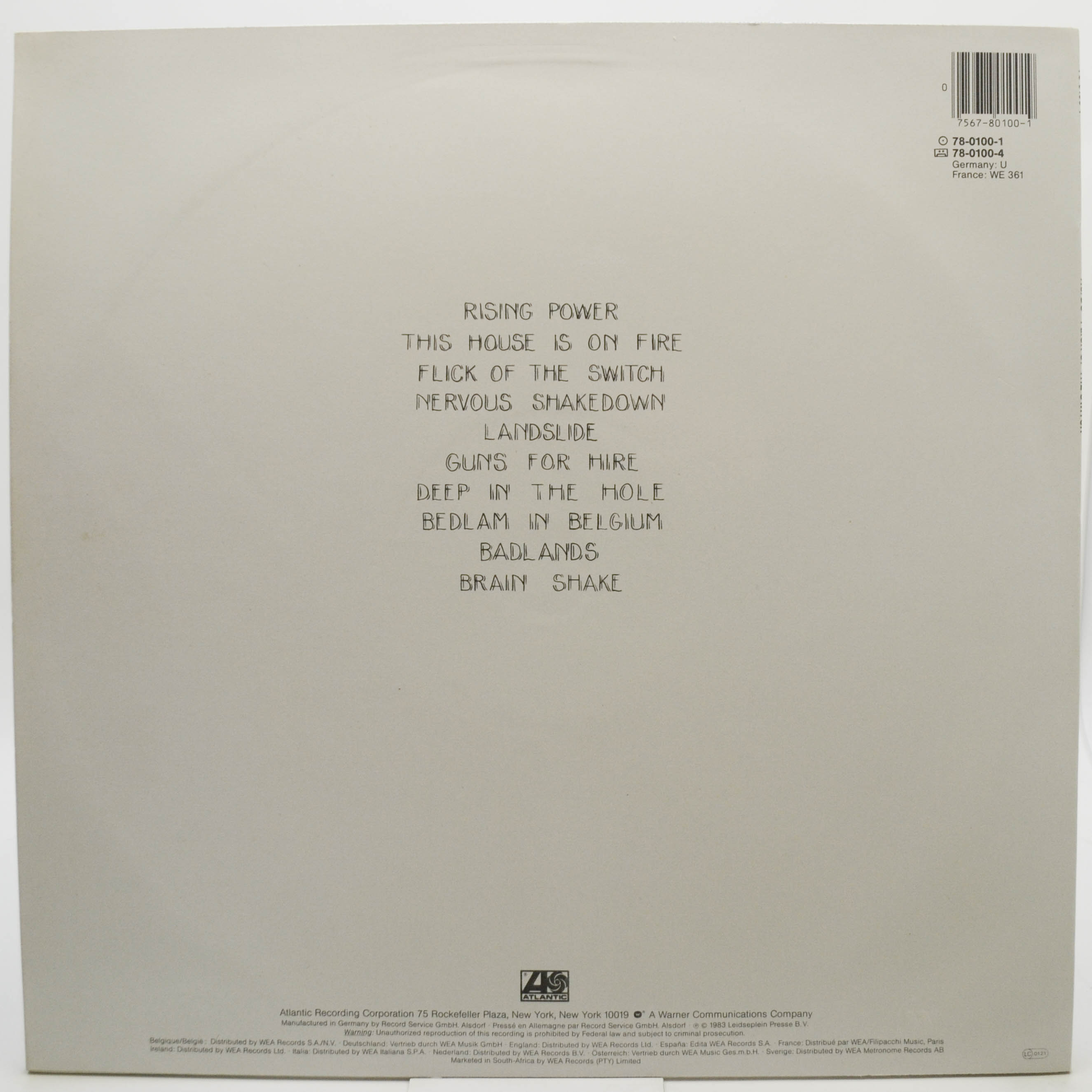 AC/DC — Flick Of The Switch, 1983