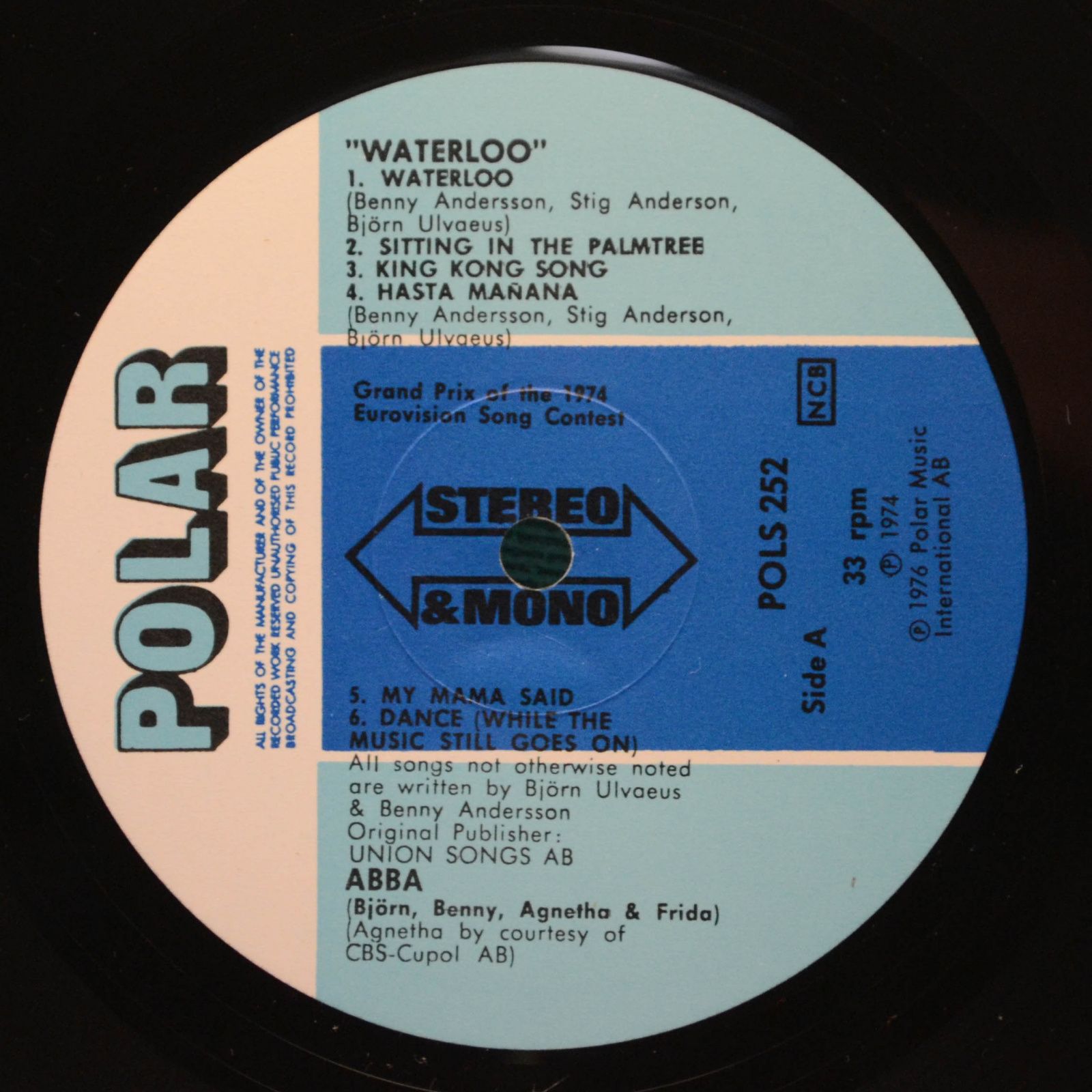 ABBA, Björn, Benny, Agnetha & Frida — Waterloo (Sweden), 1974