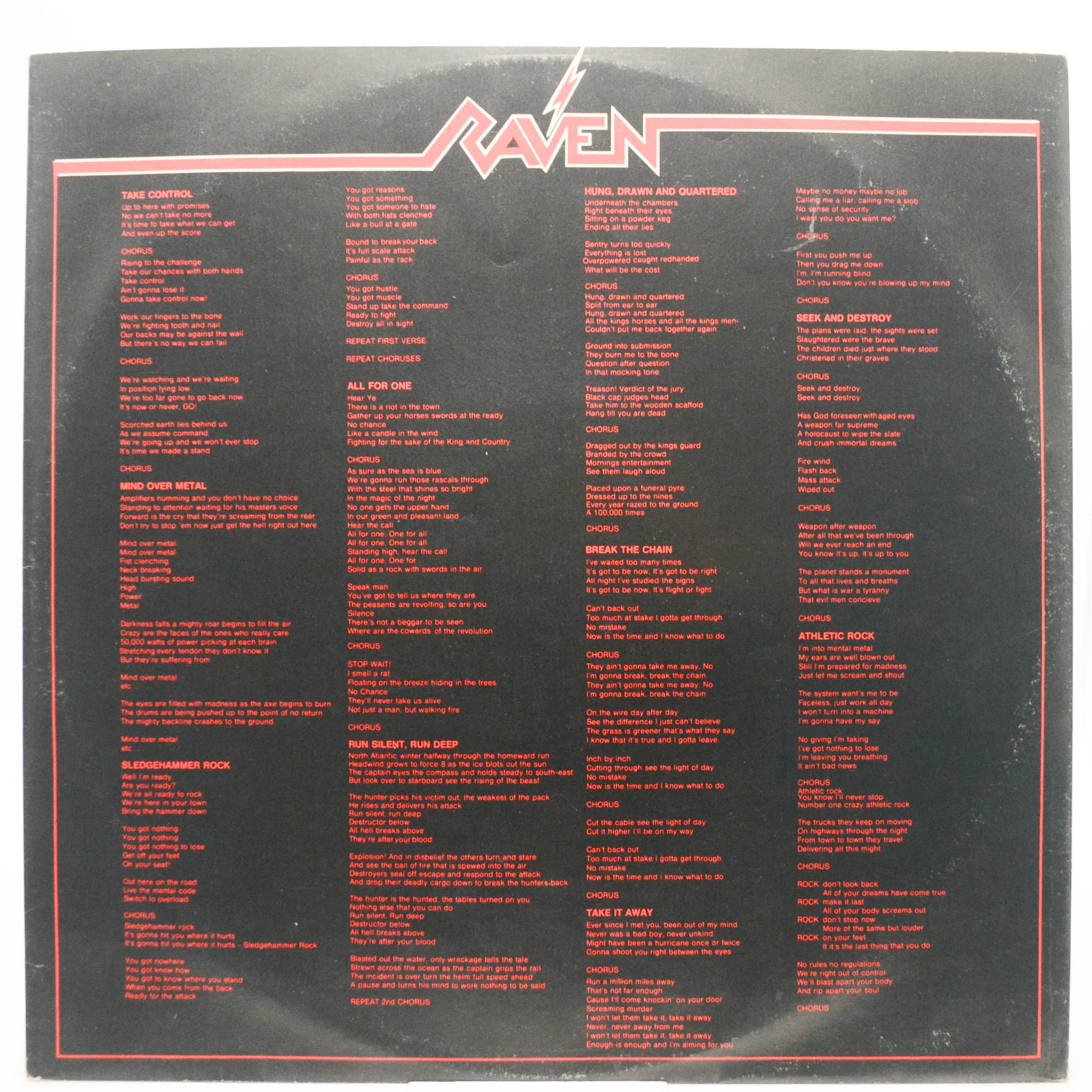 Raven — All For One (1-st, UK), 1983