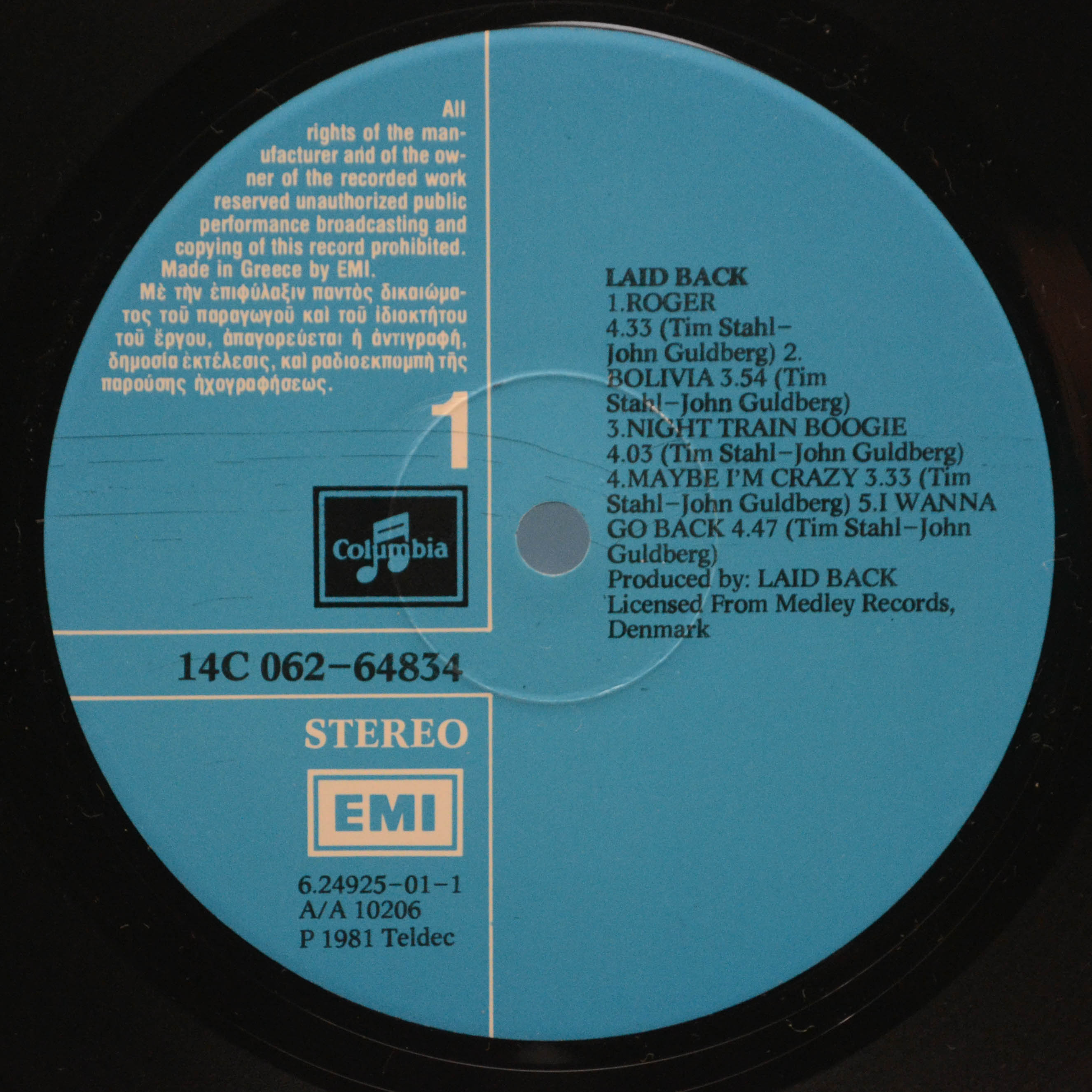 Laid Back — Laid Back, 1981