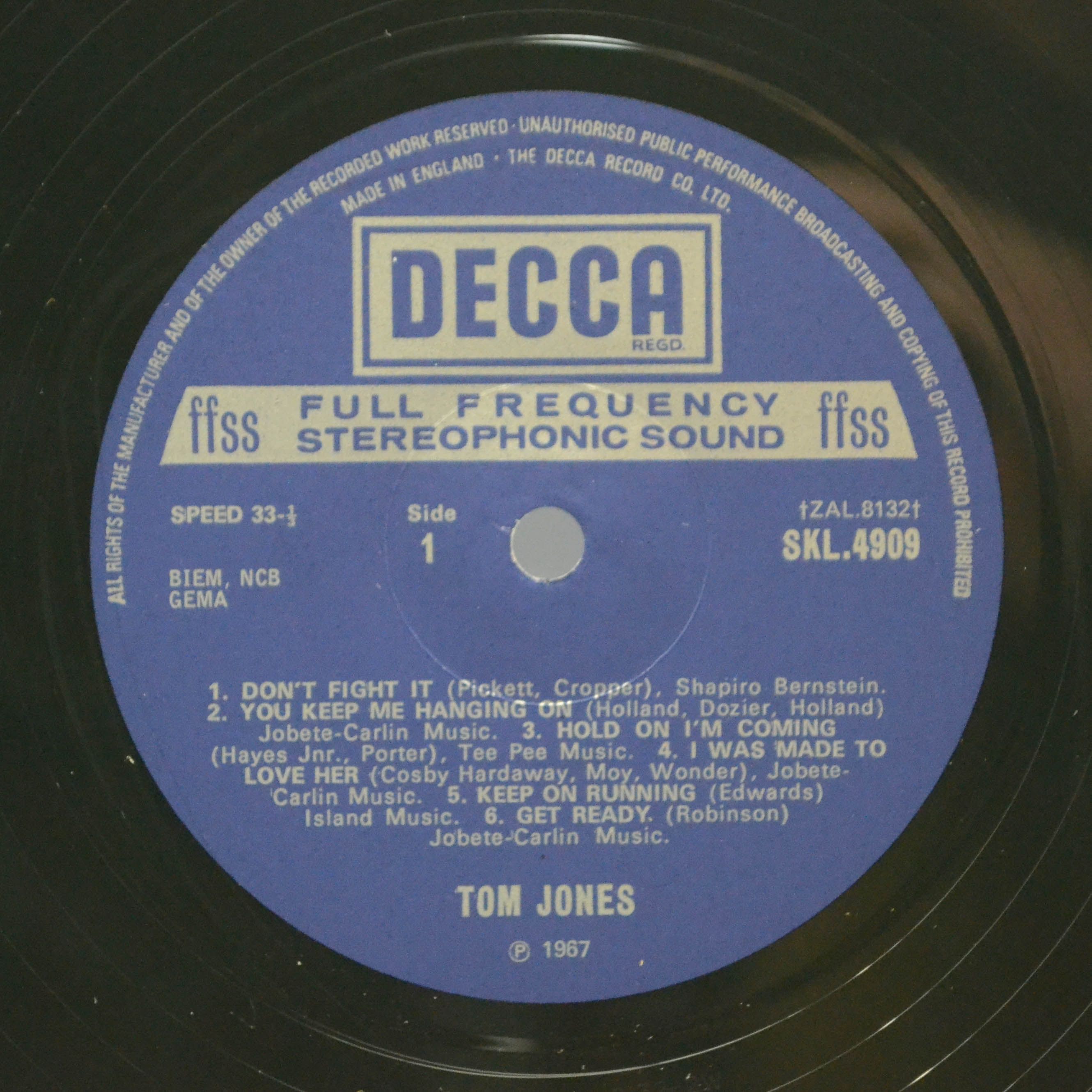 Tom Jones — 13 Smash Hits (UK), 1967