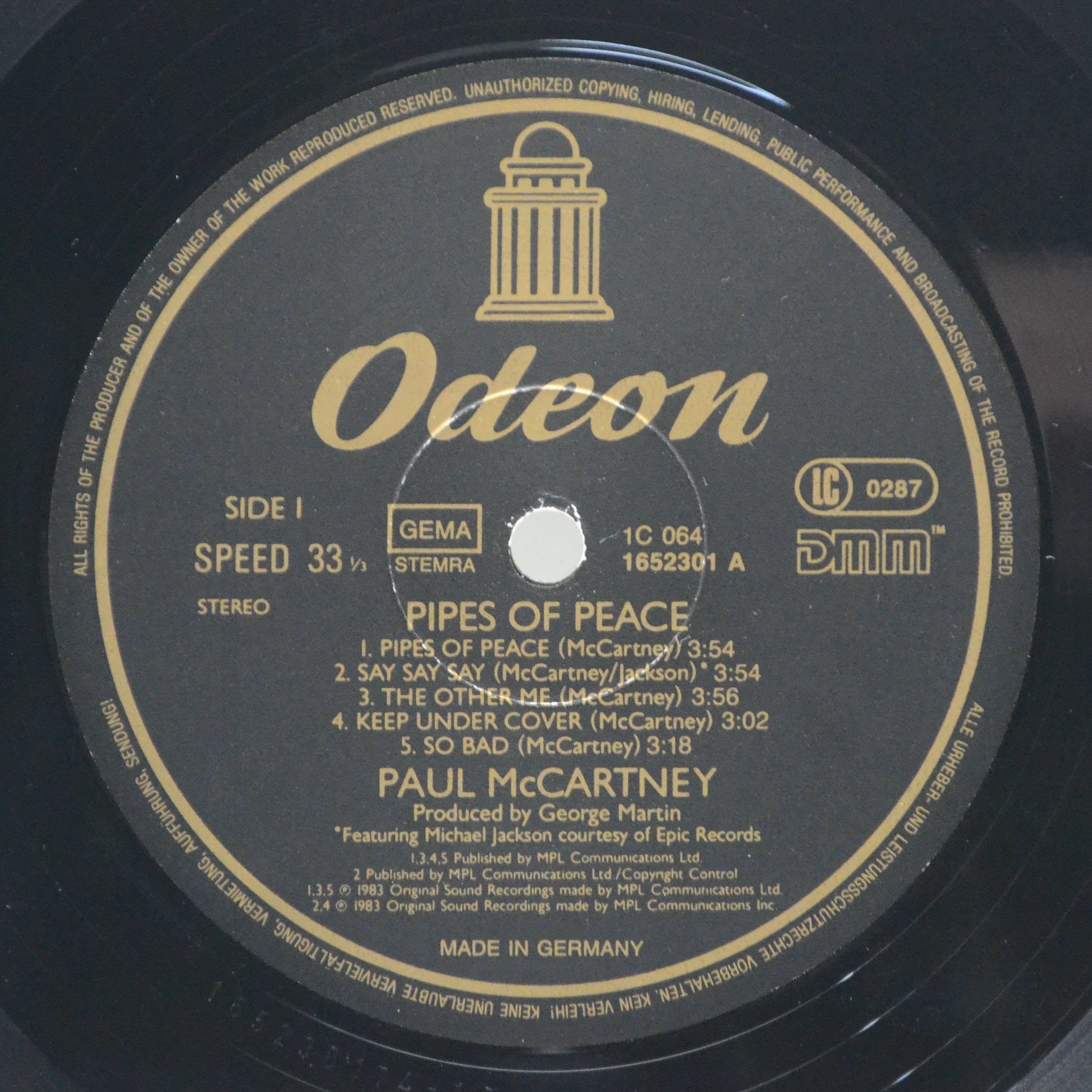 Paul McCartney — Pipes Of Peace, 1983