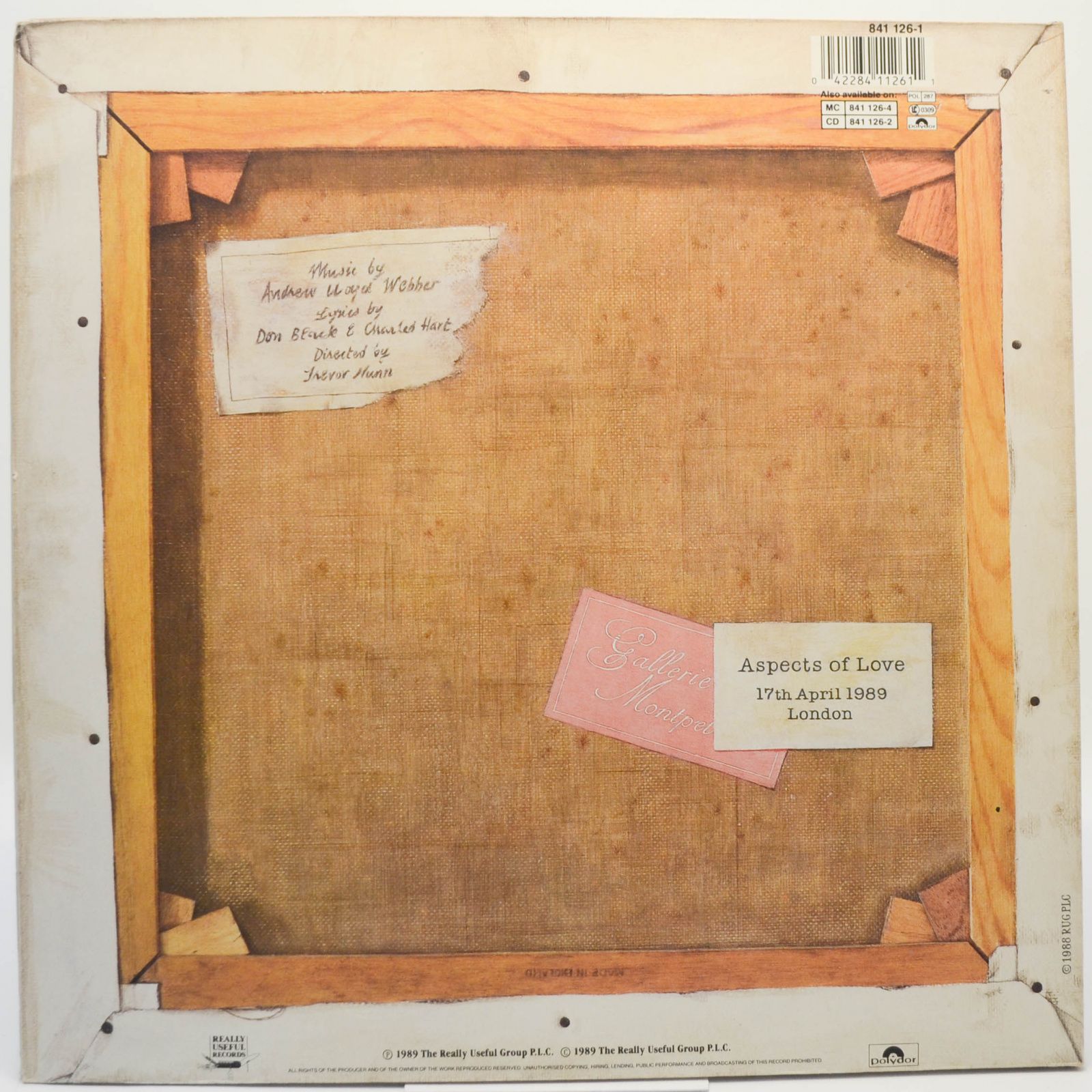 Andrew Lloyd Webber — Aspects Of Love (2LP), 1989