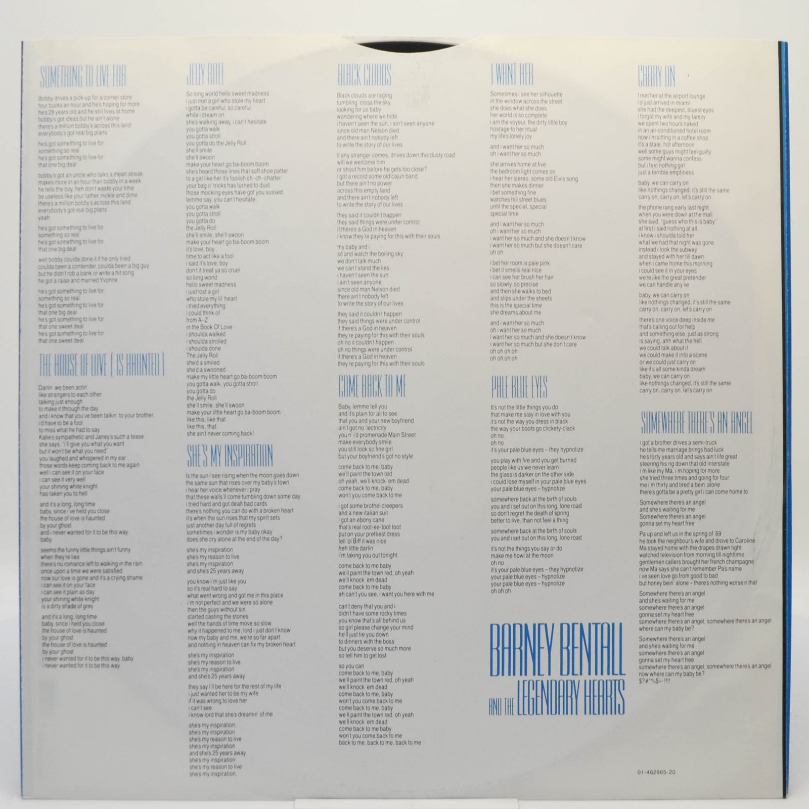 Barney Bentall — Barney Bentall & The Legendary Hearts, 1989