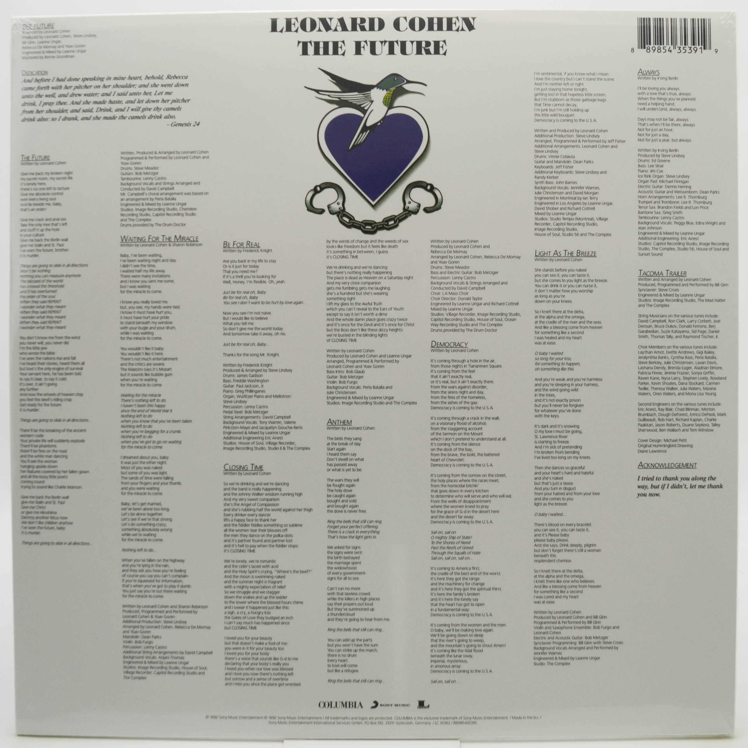 Leonard Cohen — The Future, 1992