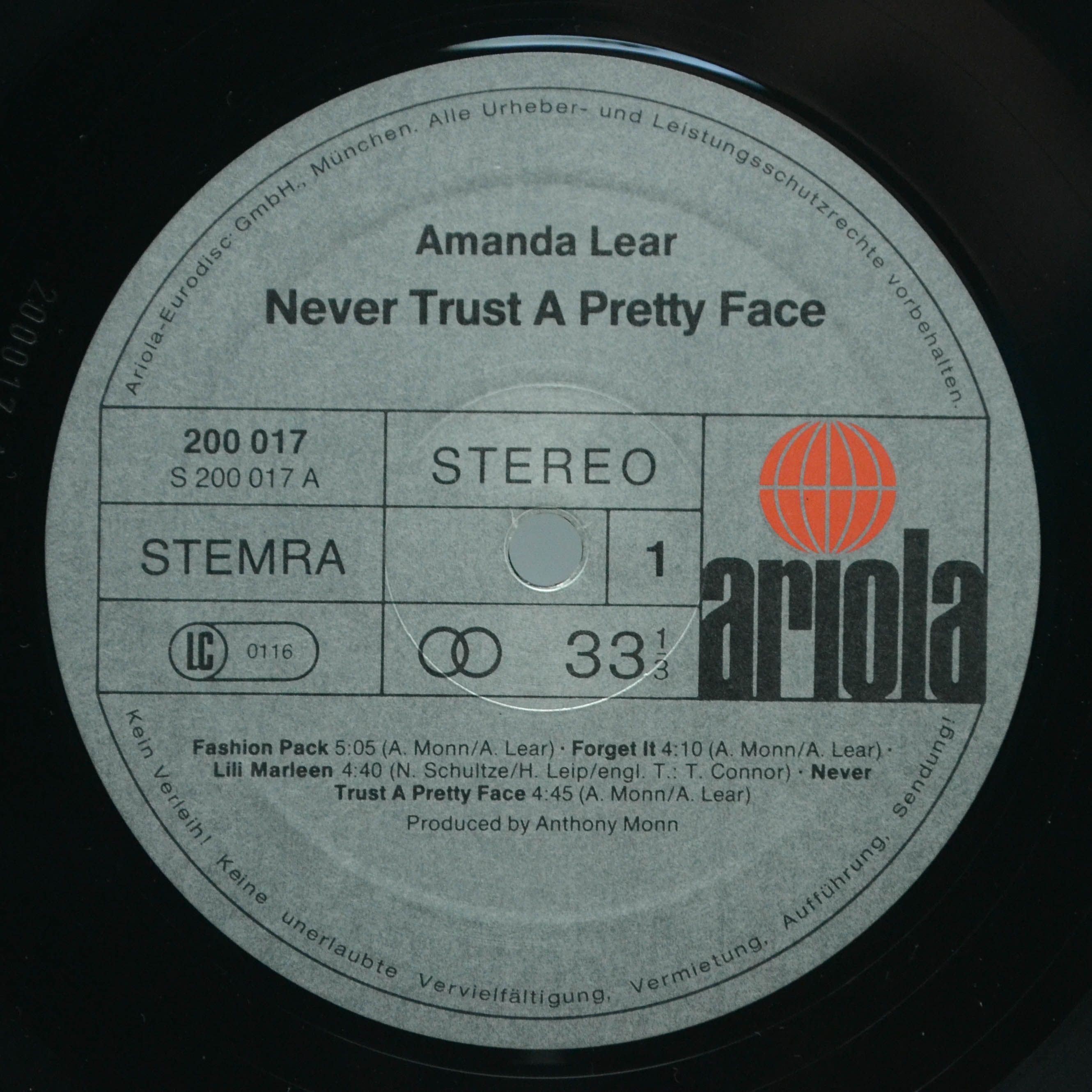 Amanda Lear — Never Trust A Pretty Face, 1979