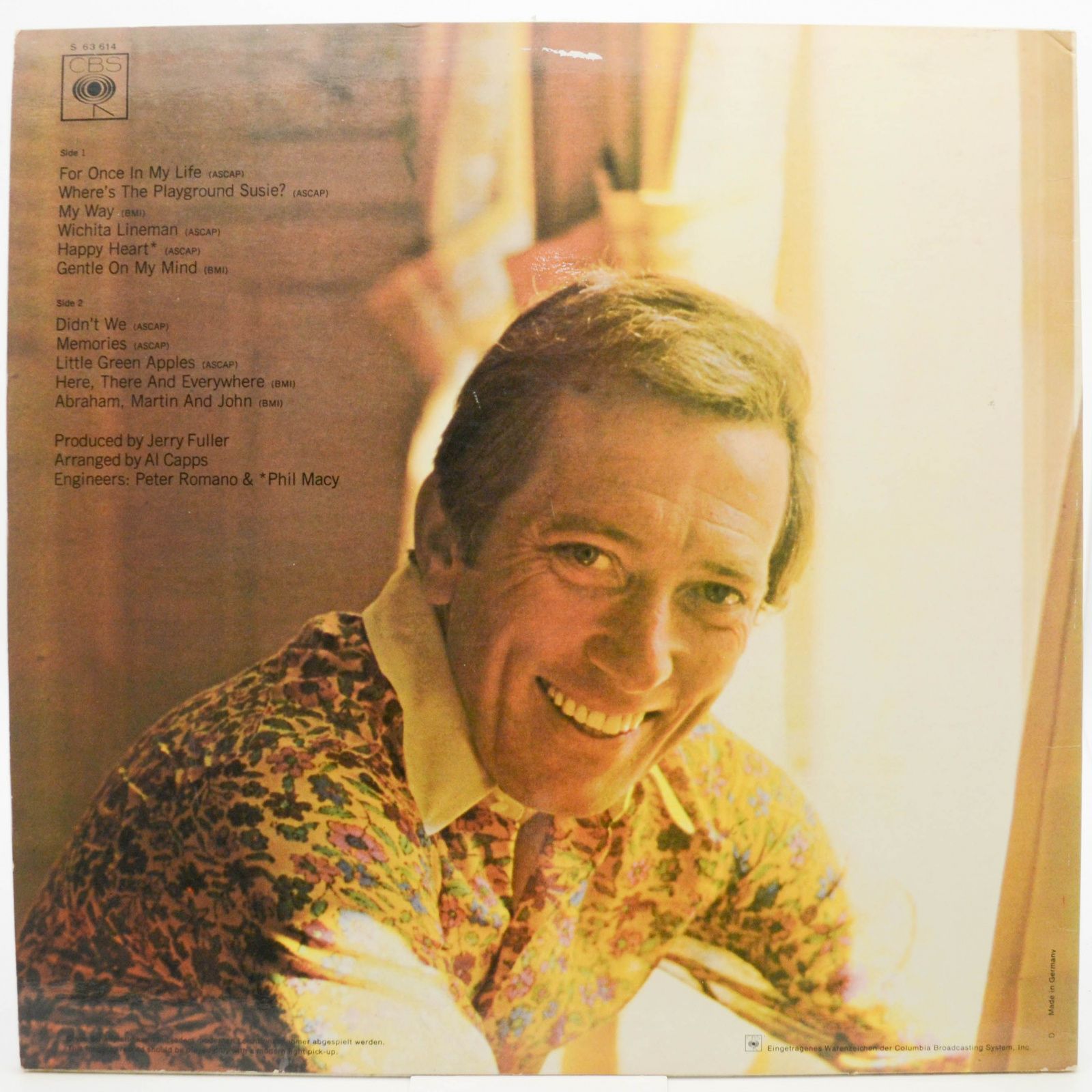 Andy Williams — Happy Heart, 1969