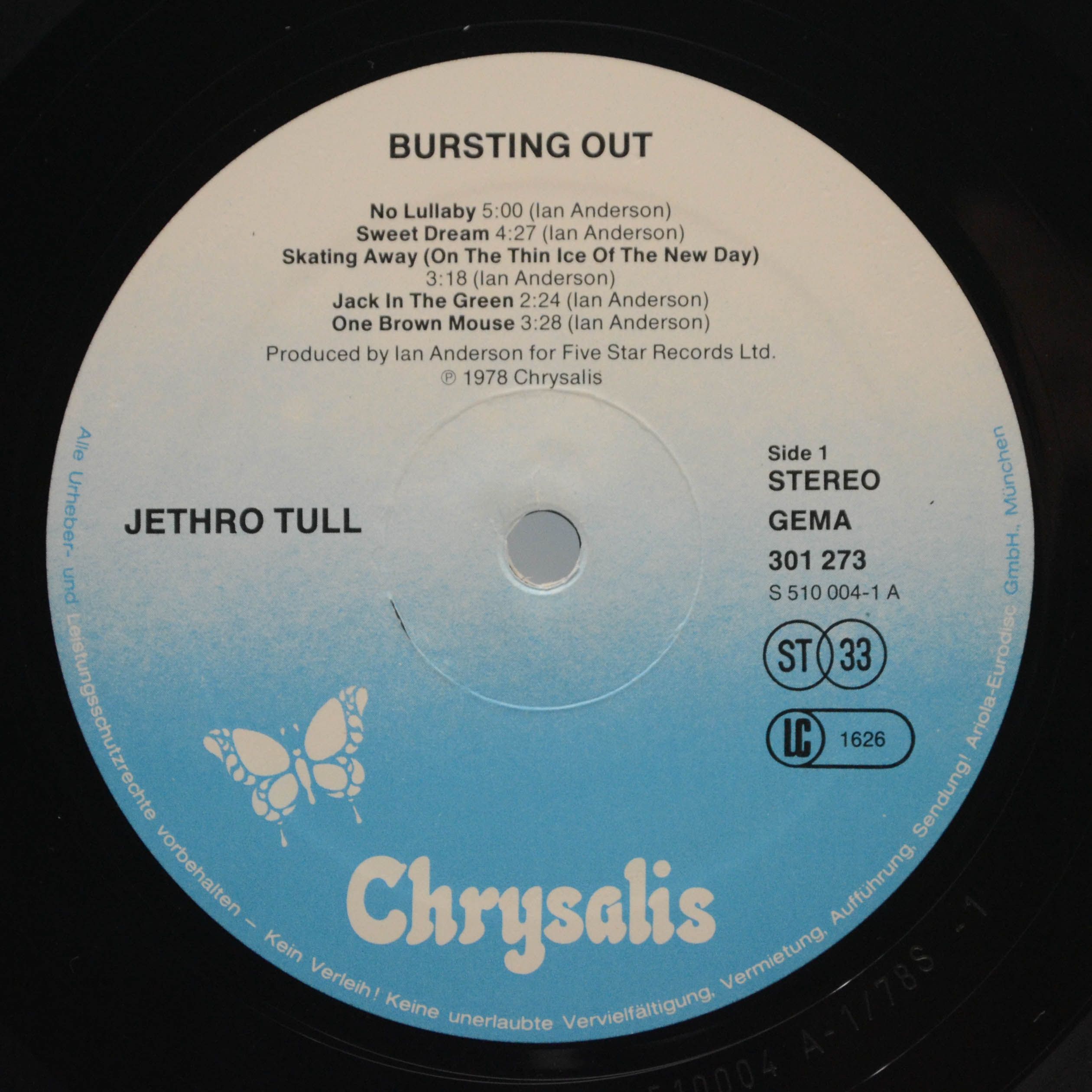 Jethro Tull — Live - Bursting Out (2LP), 1978