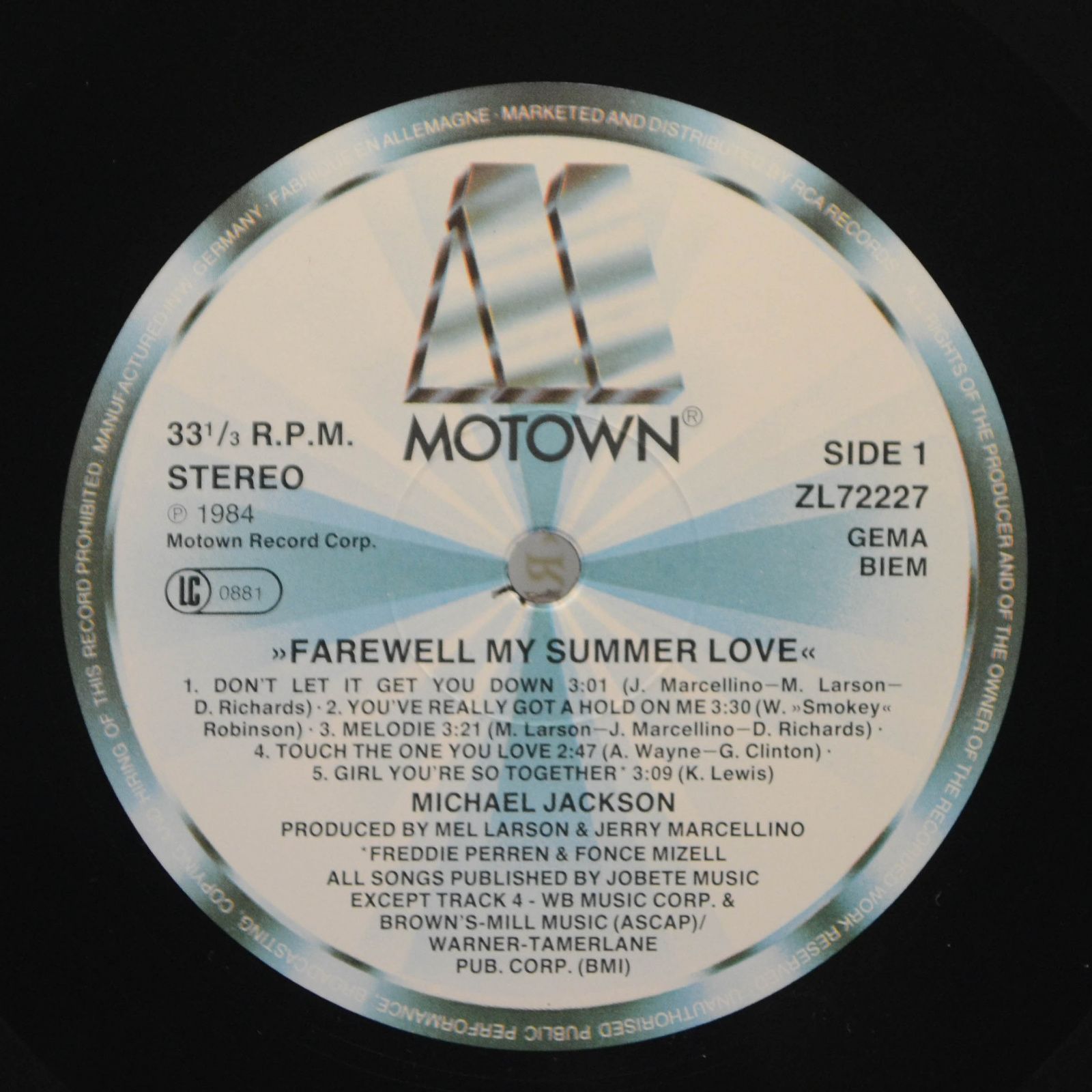 Michael Jackson — Farewell My Summer Love, 1984