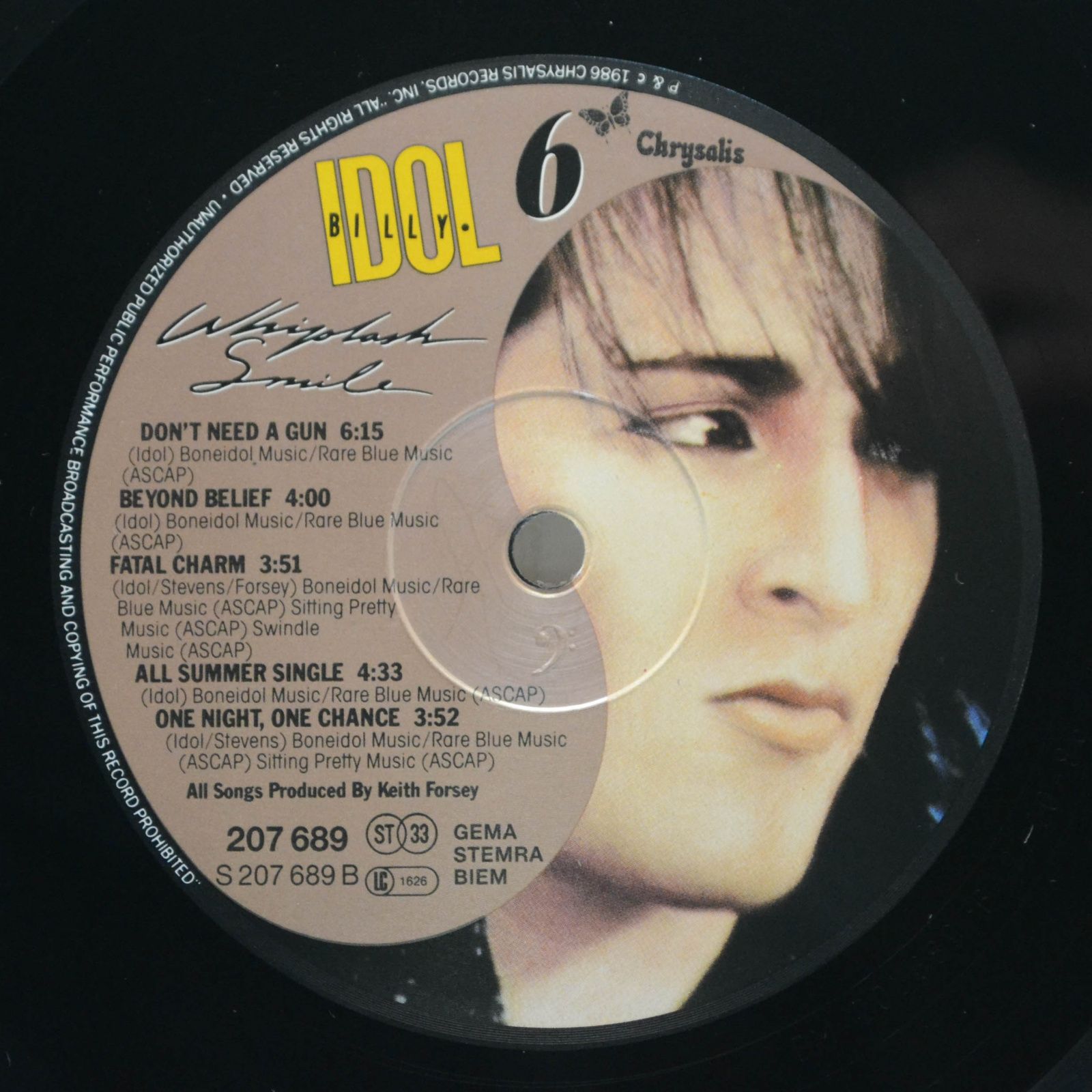 Billy Idol — Whiplash Smile, 1986