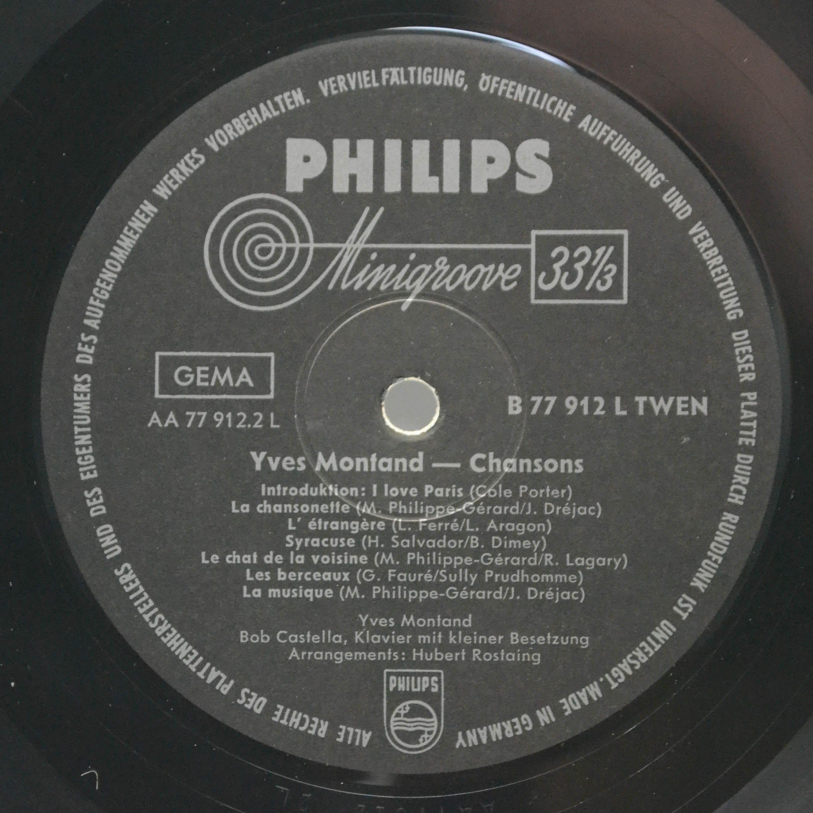 Yves Montand — Chansons, 1963