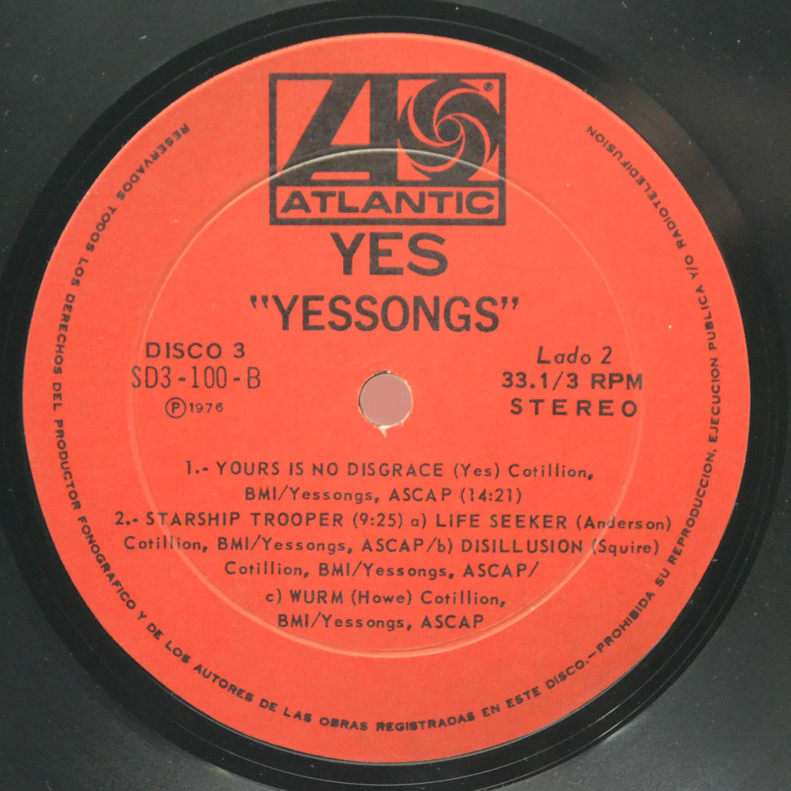 Yes — Yessongs (3LP), 1973