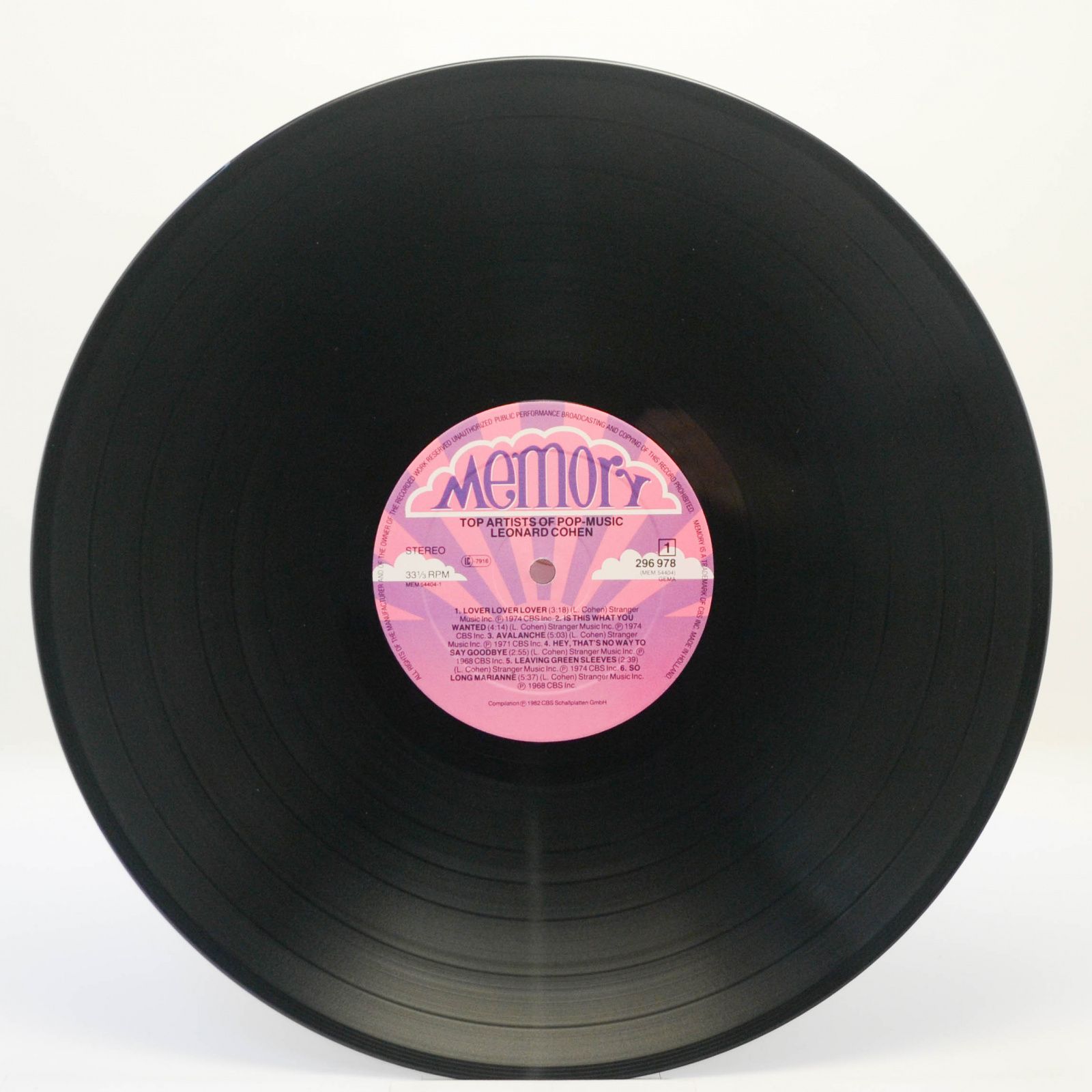 Leonard Cohen — Top Artists Of Pop Music, 1982