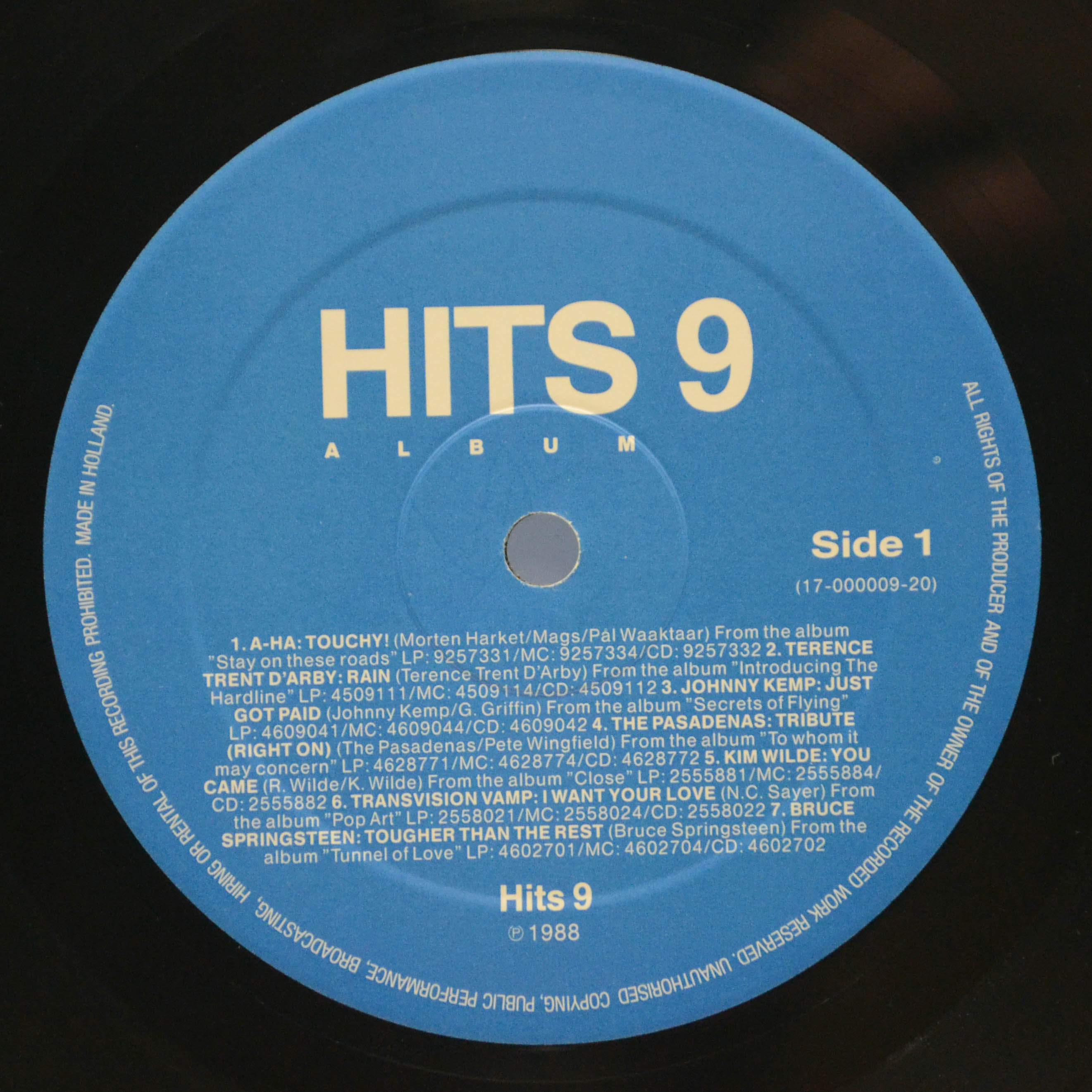 Various — Hits Album 9 (2LP), 1988