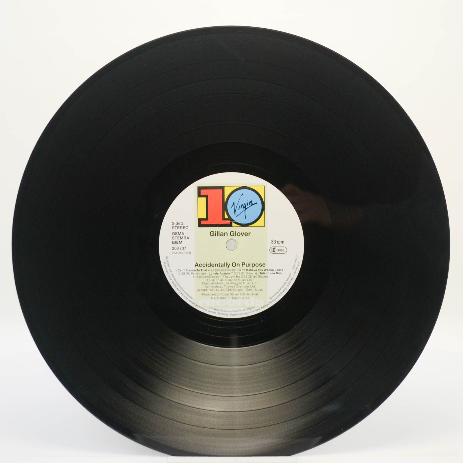 Gillan & Glover — Accidentally On Purpose, 1988