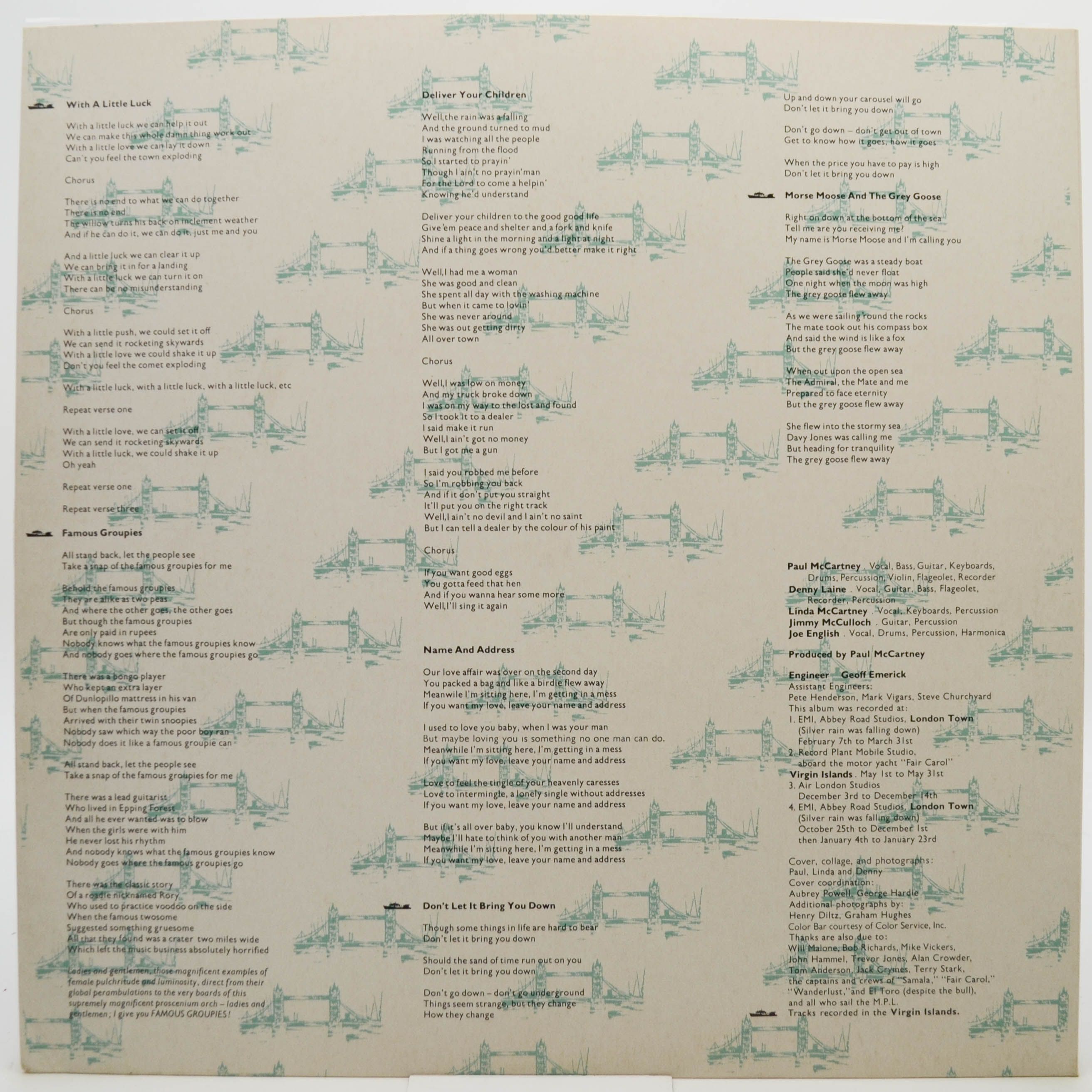 Wings — London Town (poster), 1978