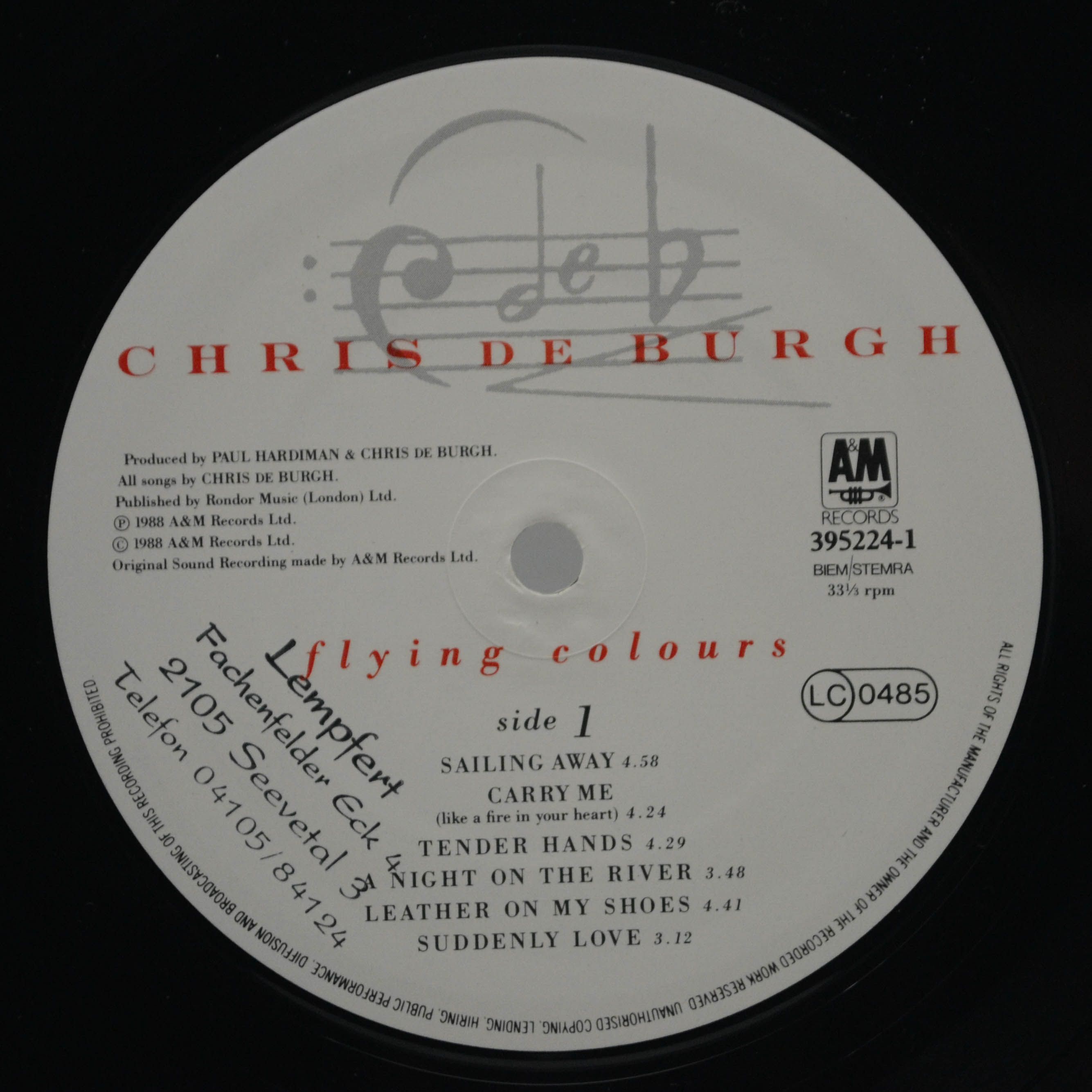 Chris de Burgh — Flying Colours, 1988