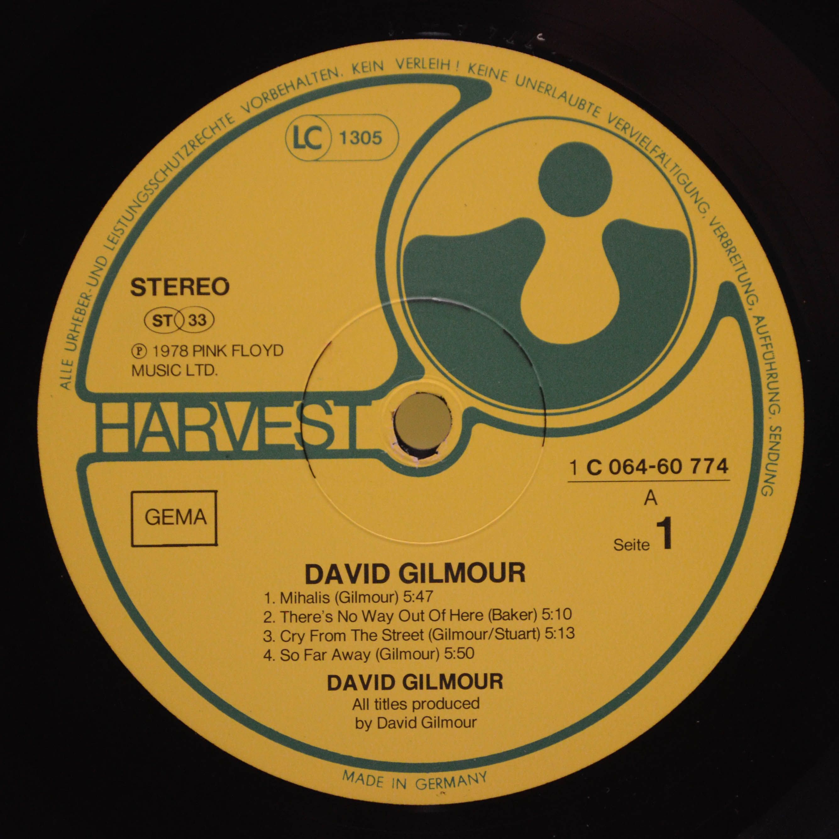 David Gilmour — David Gilmour, 1978