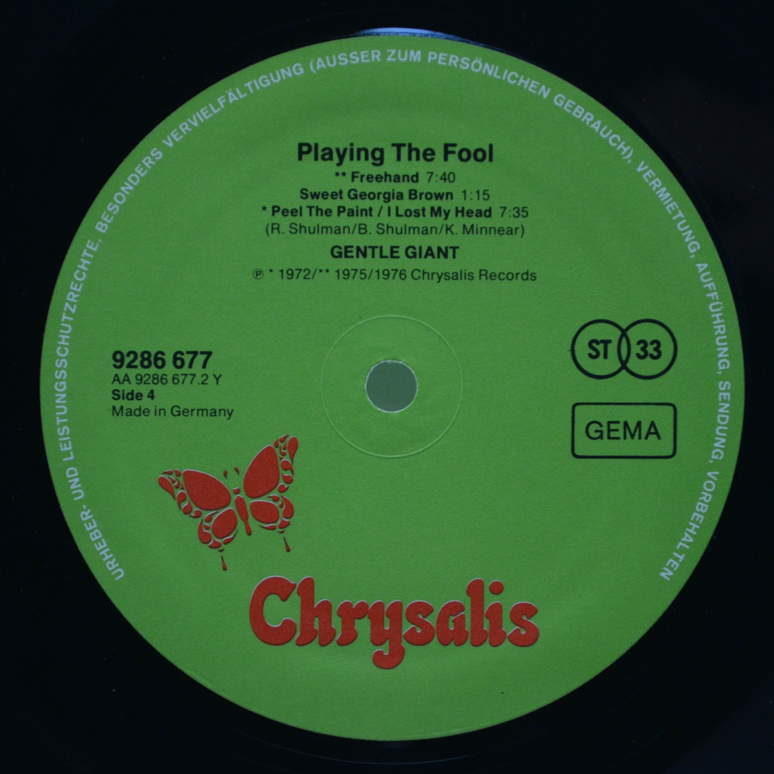 Gentle Giant — Playing The Fool (2LP), 1977