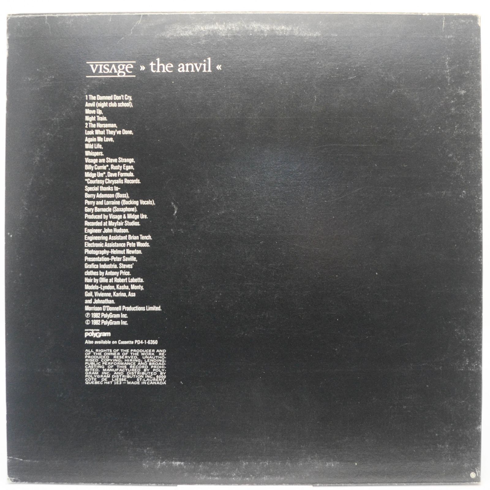 Visage — The Anvil, 1982