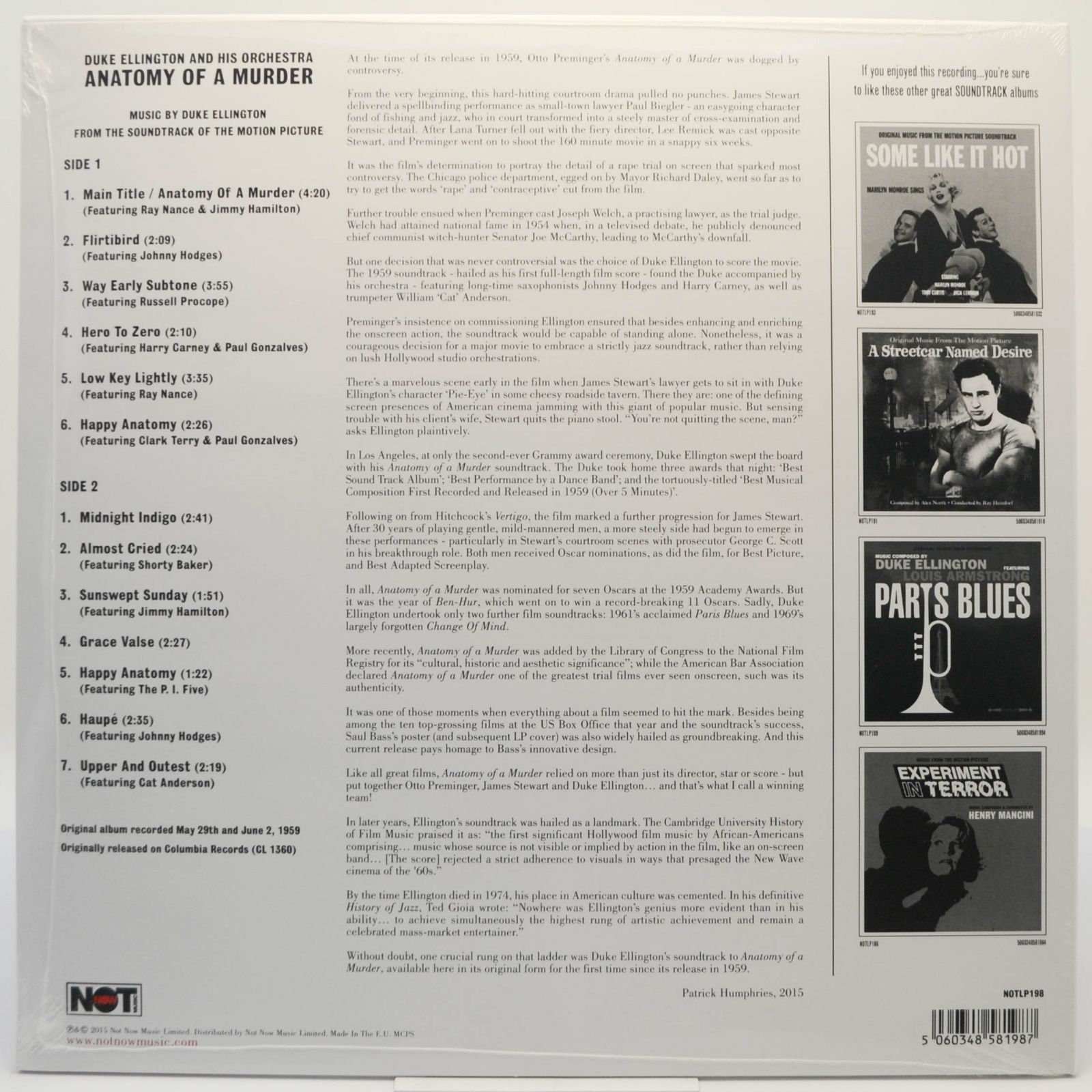 Duke Ellington — Anatomy Of A Murder, 2016