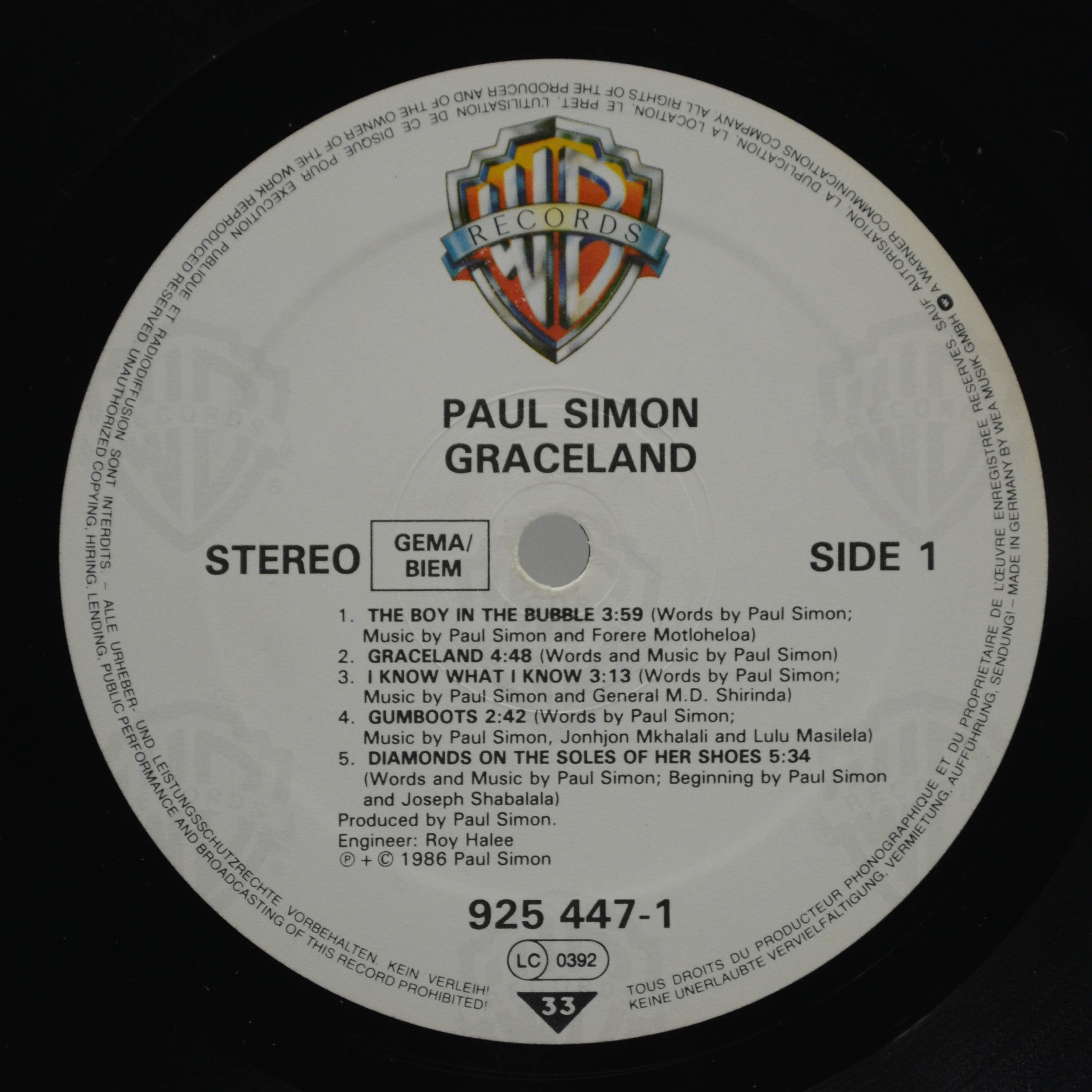 Paul Simon — Graceland, 1986