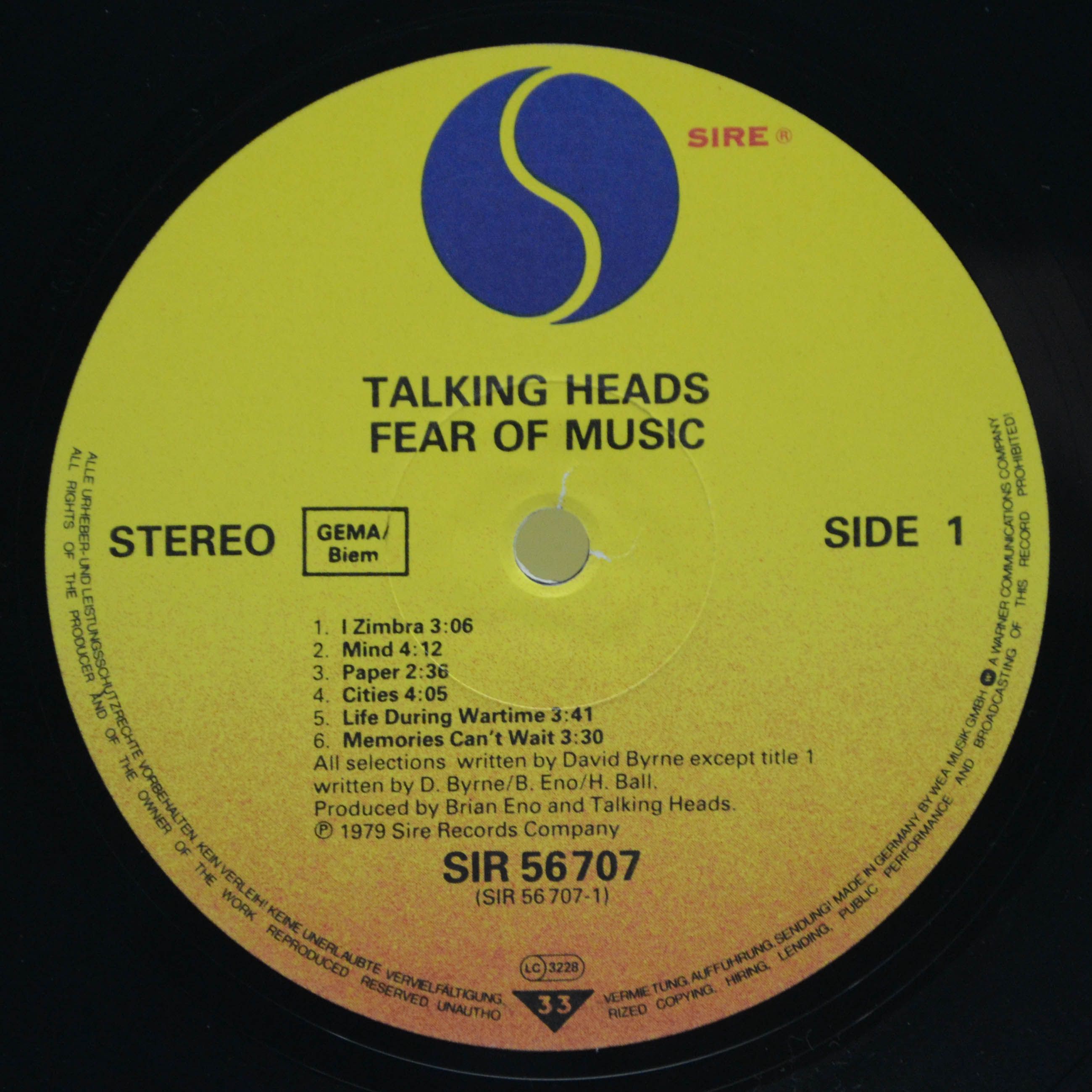Talking Heads — Fear Of Music, 1979